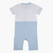 Giggles Panelled Romper with Short Sleeves and Snap Button Closure-Rompers%2C Dungarees and Jumpsuits-thumbnail-1