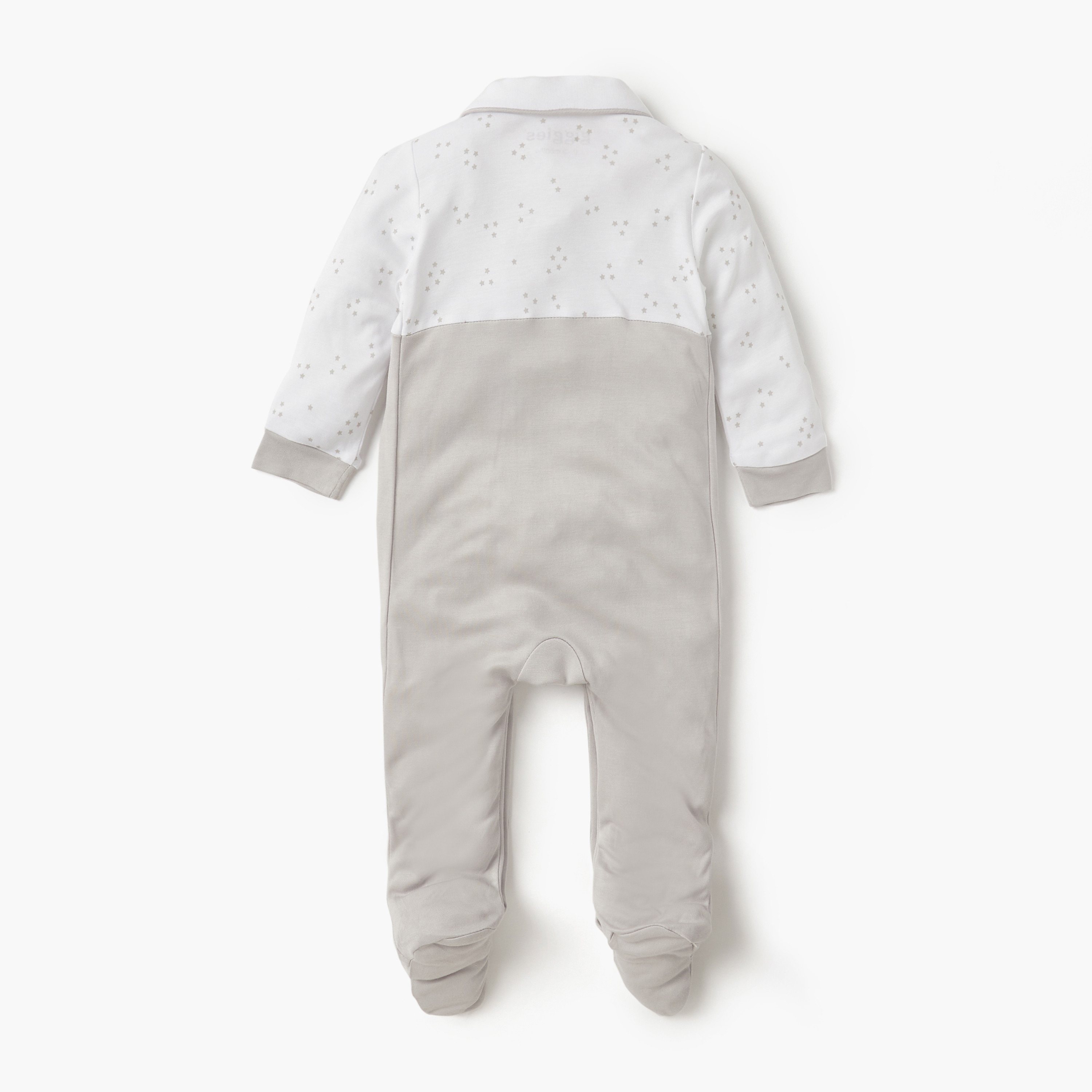 Giggles Star Print Closed Feet Sleepsuit with Long Sleeves-baby-boys-clothing-nightwear-sleepsuits-image-2