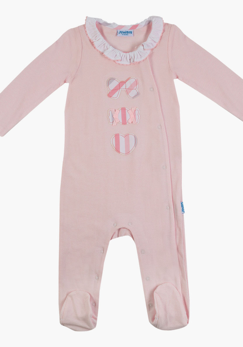 Giggles Frilly Collared Sleepsuit with Long Sleeves-Sleepsuits-image-0