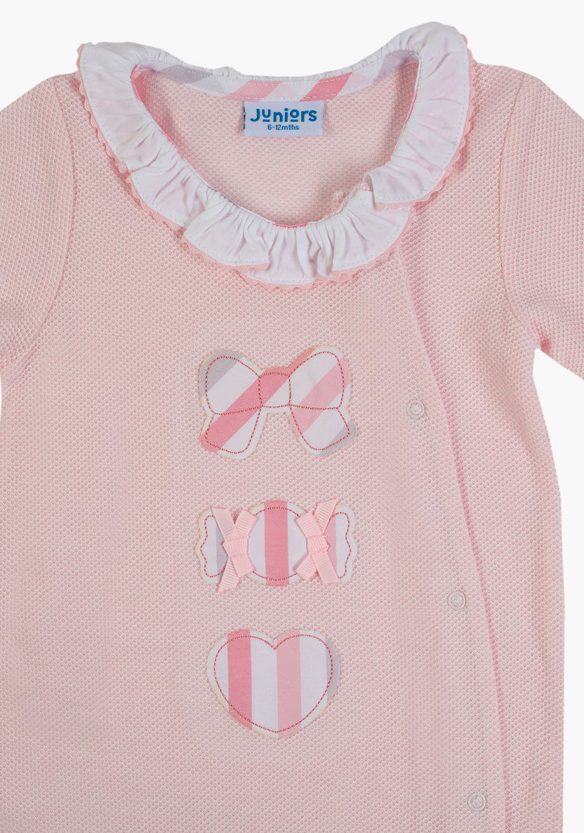 Giggles Frilly Collared Sleepsuit with Long Sleeves-Sleepsuits-image-2