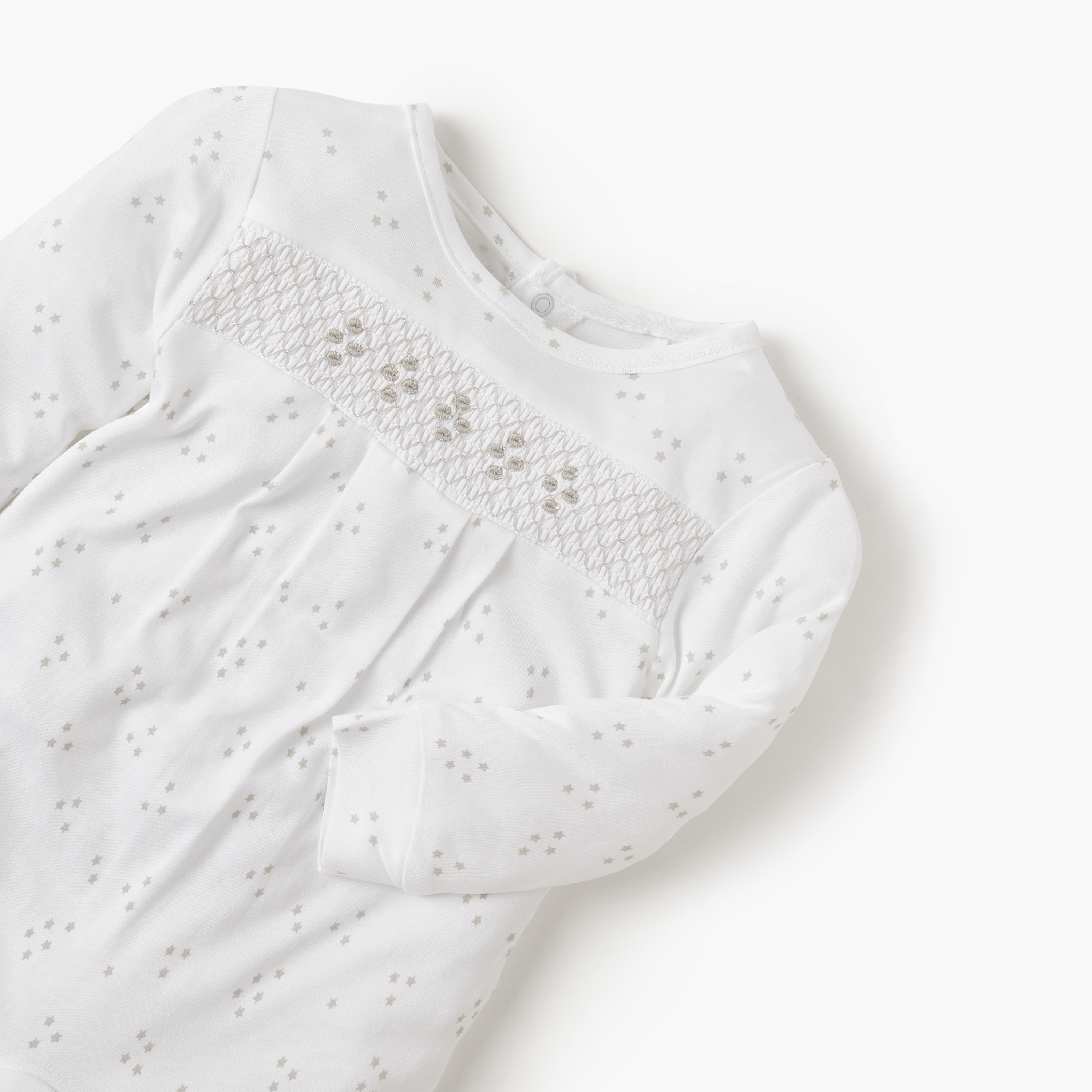 Giggles Star Print Closed Feet Sleepsuit with Long Sleeves-baby-boys-clothing-nightwear-sleepsuits-image-3