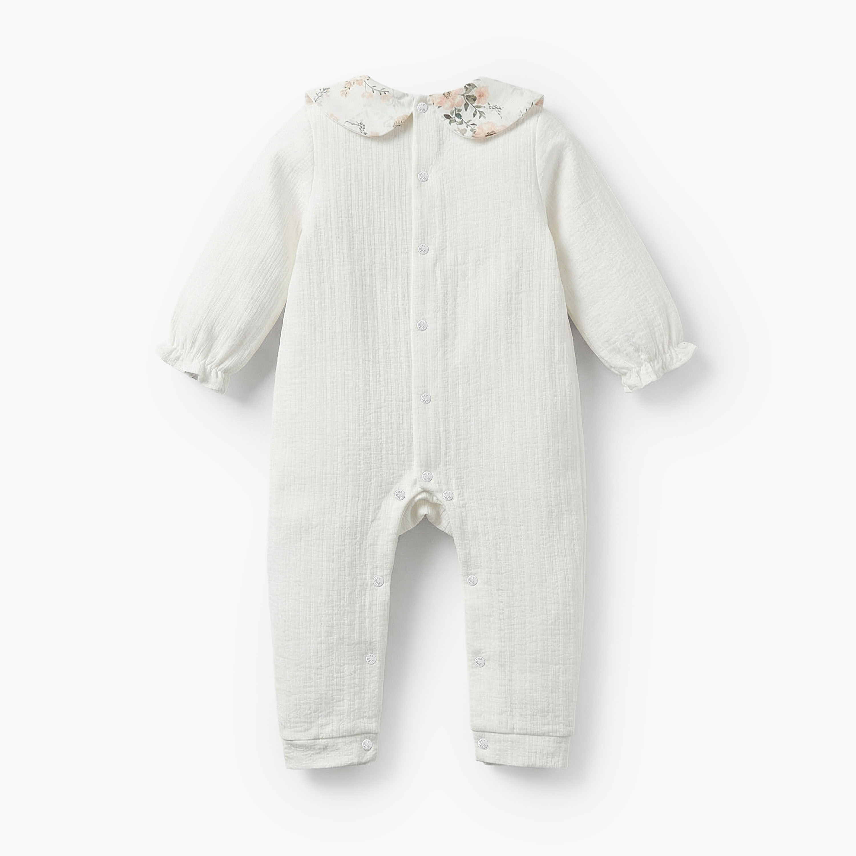 Giggles Cotton Peter Pan Collar Long Sleeves Sleepsuit with Floral Print-baby-girls-clothing-nightwear-sleepsuits-image-2