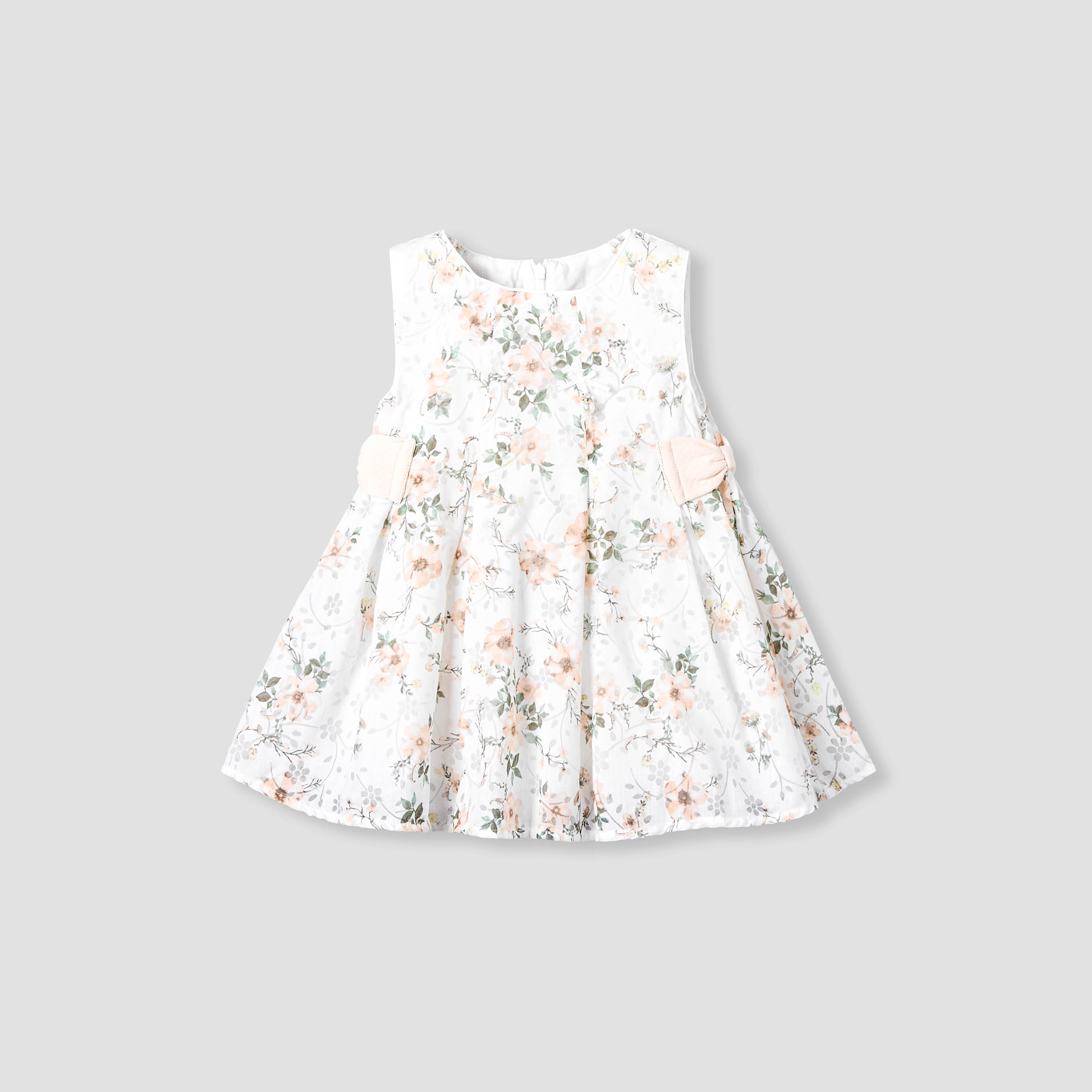 Giggles Round Neck Sleeveless A-line Dress with Floral Print-baby-girls-clothing-dressesandjumpsuits-image-1