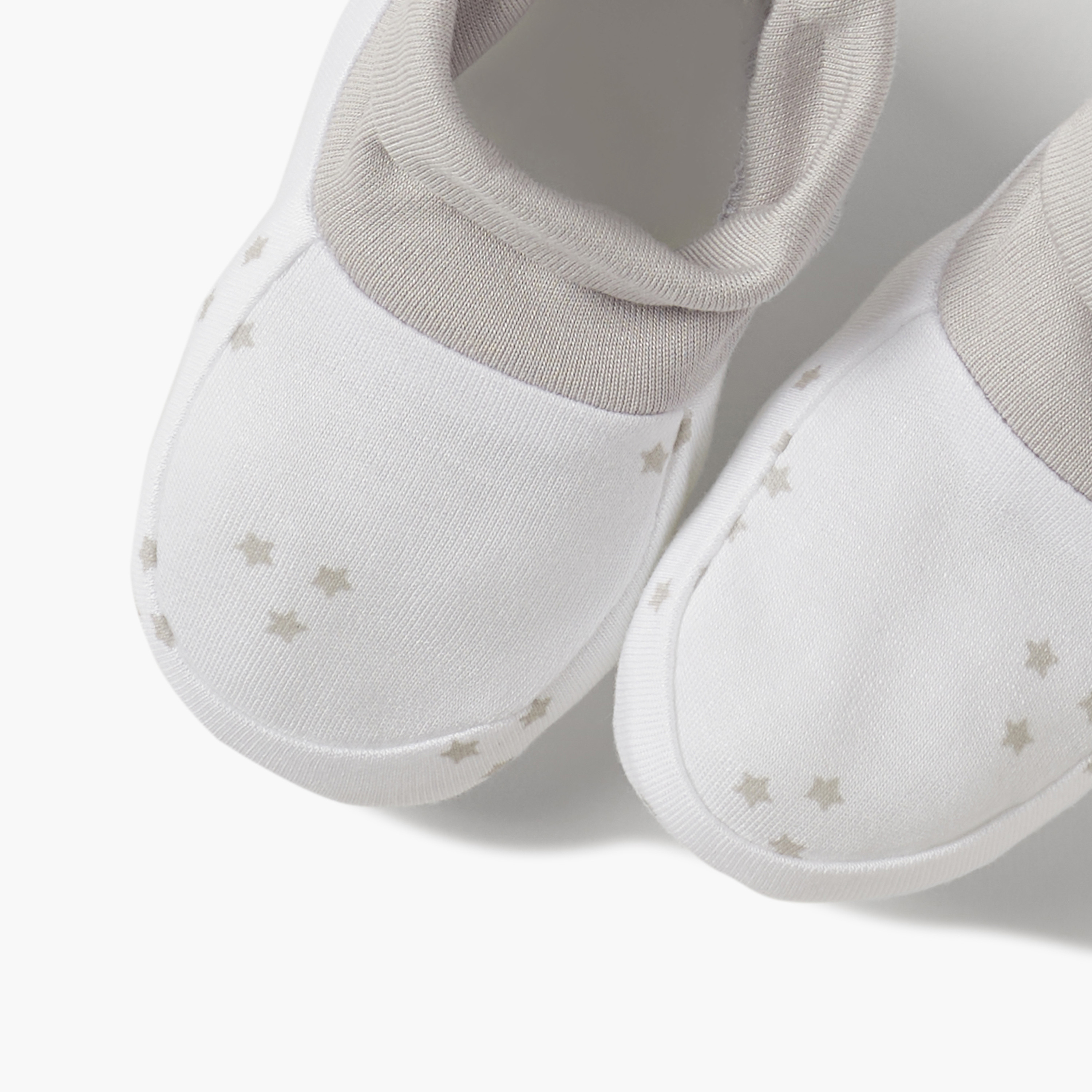 Giggles Star Print Booties-baby-boys-shoes-booties-image-3