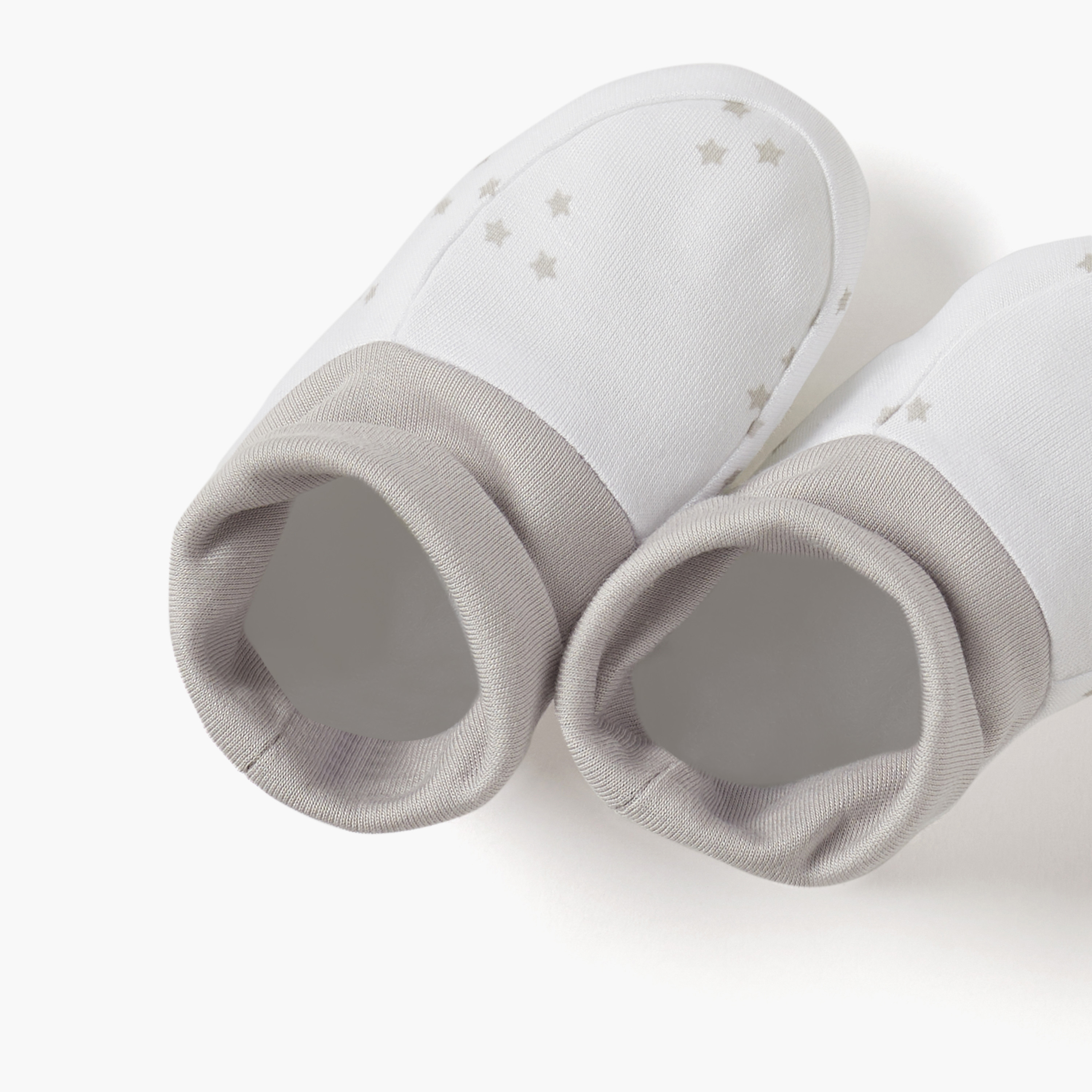 Giggles Star Print Booties-baby-boys-shoes-booties-image-4