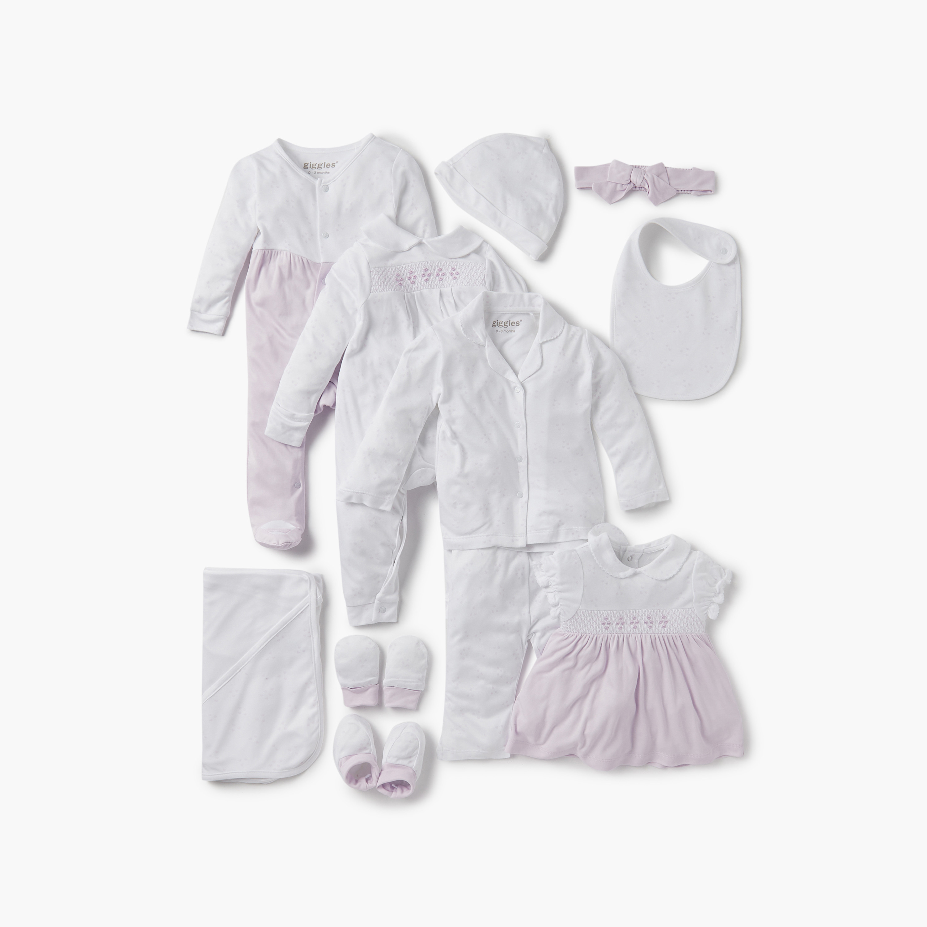 Giggles Heart Print Closed Feet Sleepsuit with Long Sleeves-baby-girls-clothing-nightwear-sleepsuits-image-5