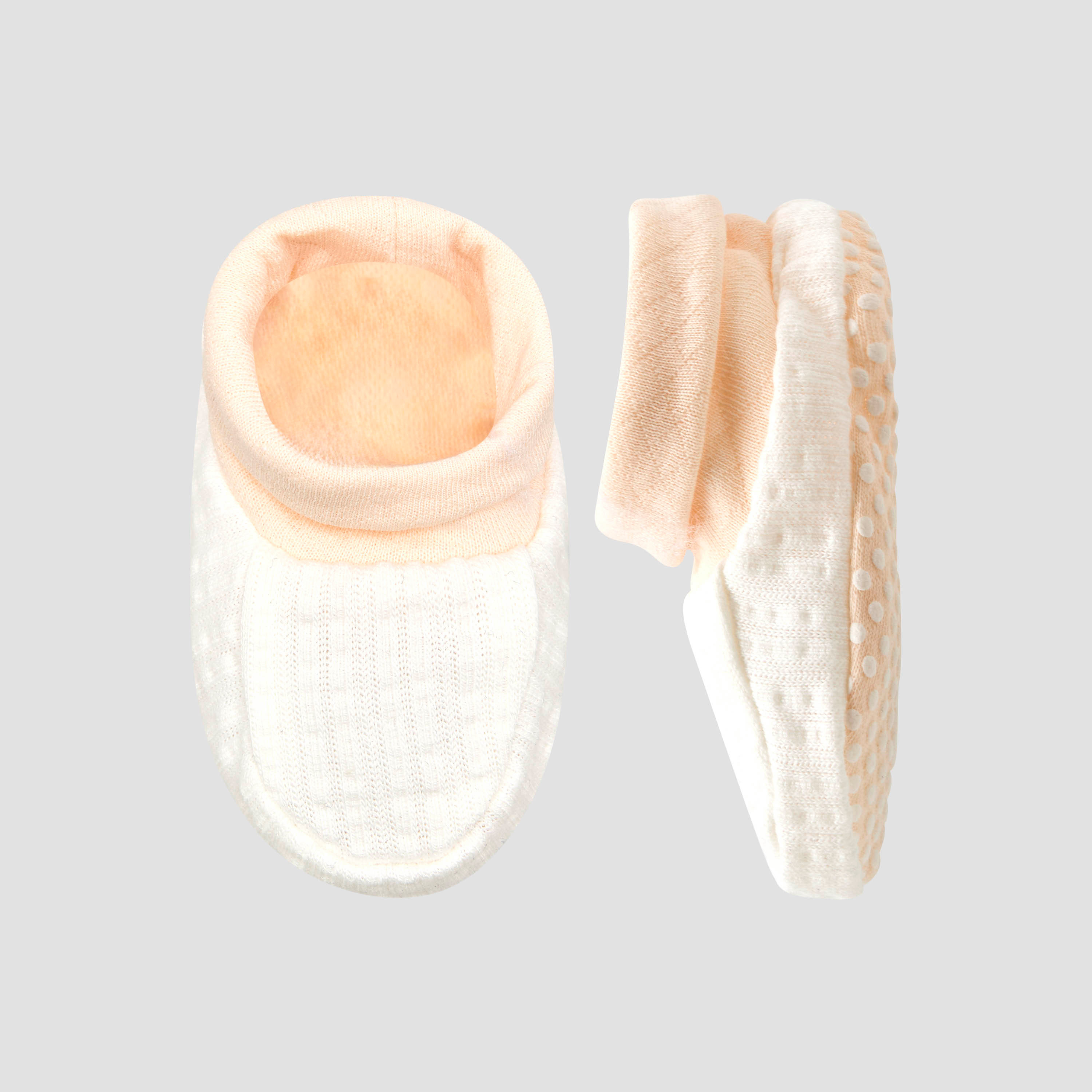 Giggles Booties with Cuff, Textured Design-baby-girls-shoes-booties-image-1
