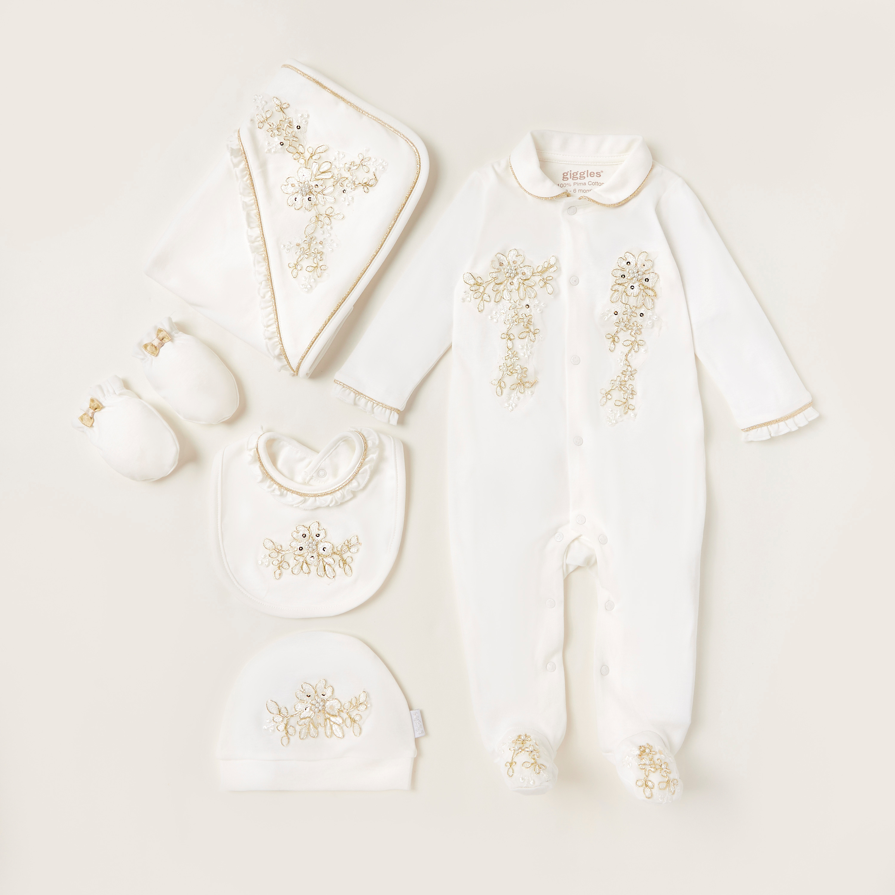 طقم هدايا ملابس مطرزة 6 قطع من جونيورز-baby-boys-clothing-setsandcoords-image-1