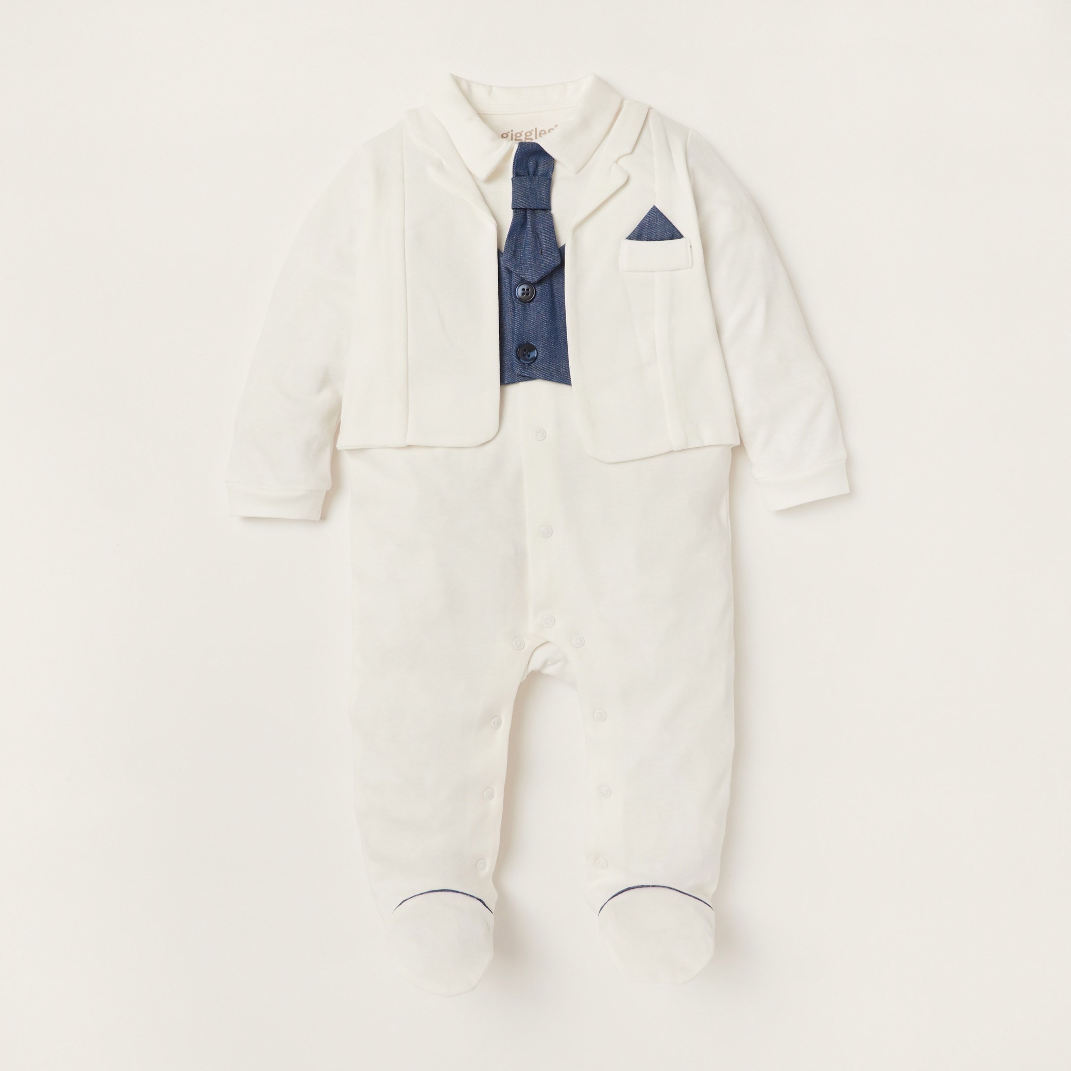 Giggles Solid Sleepsuit with Long Sleeves-baby-boys-clothing-nightwear-sleepsuits-image-1