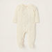Giggles Solid Sleepsuit with Long Sleeves and Floral Applique Detail-Sleepsuits-thumbnail-0