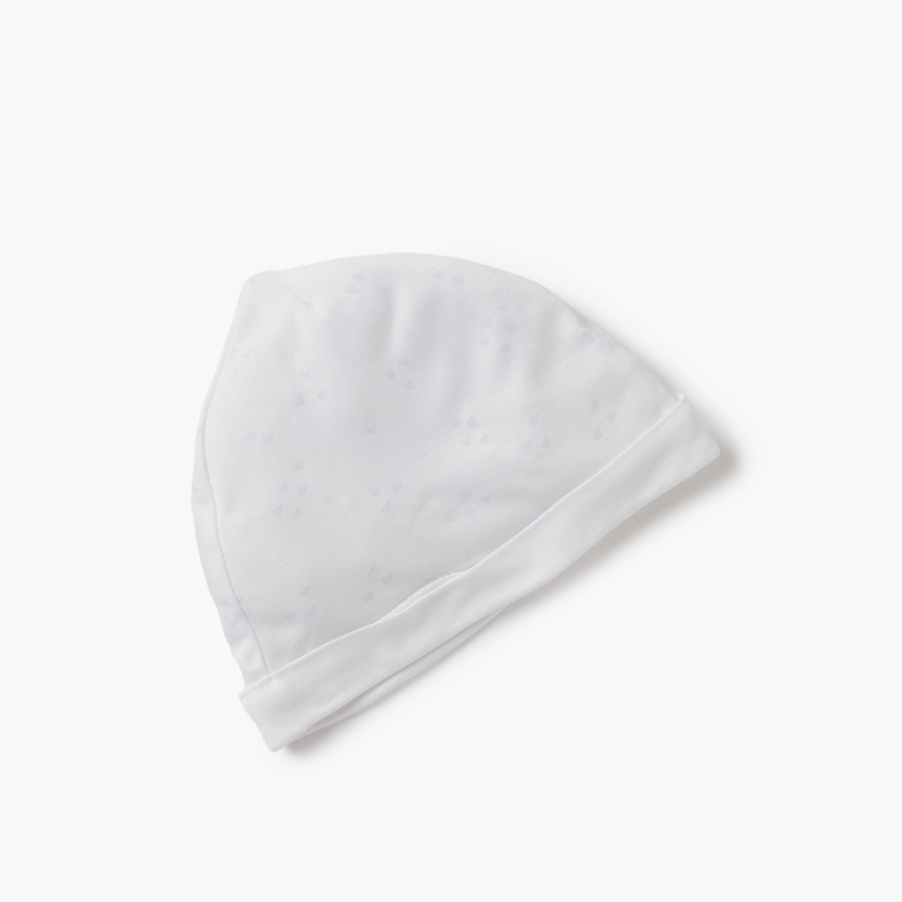 Giggles Heart Print Beanie Cap-baby-girls-accessories-caps-image-3