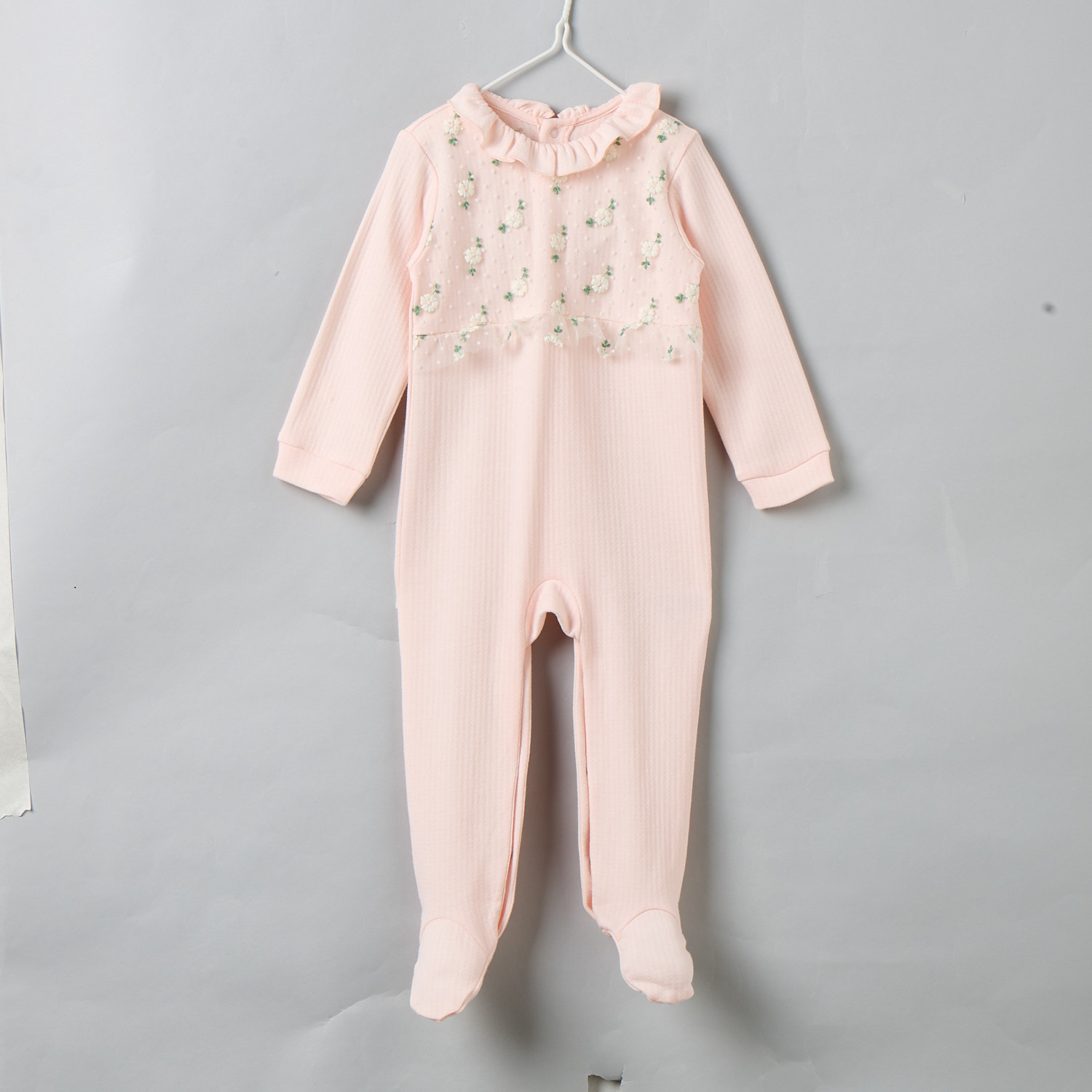 Giggles Cotton Round Neck Long Sleeves Sleepsuit with Snap Button Closure-baby-girls-clothing-nightwear-sleepsuits-image-3