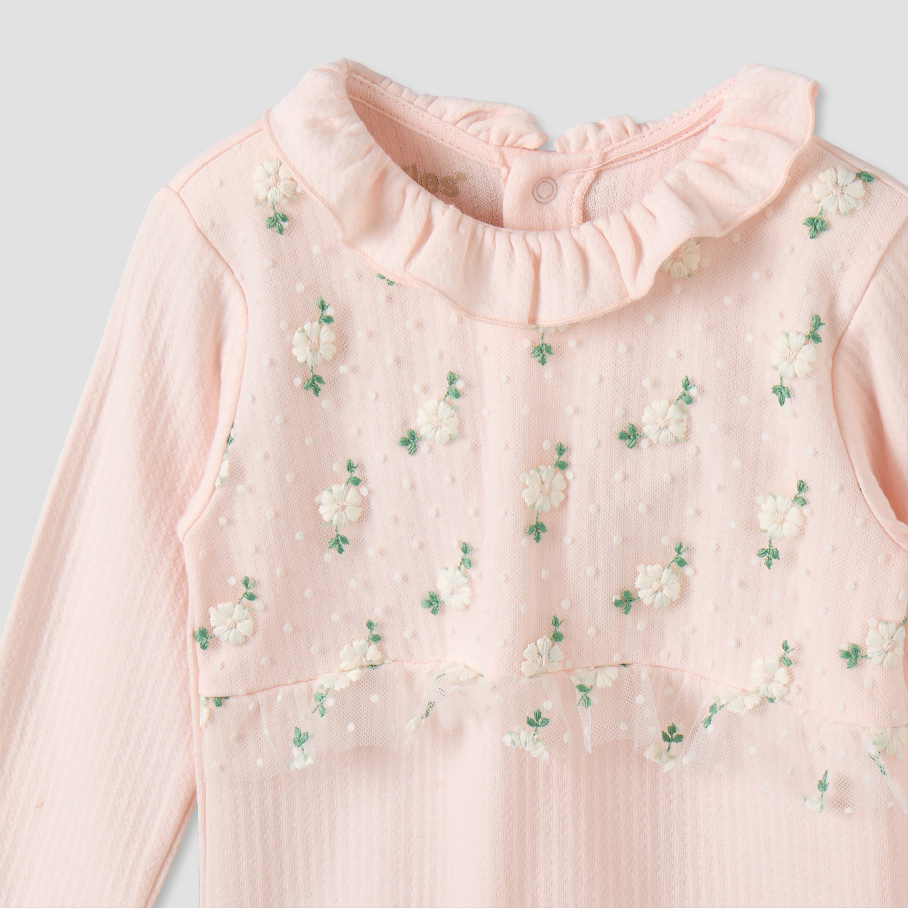 Giggles Cotton Round Neck Long Sleeves Sleepsuit with Snap Button Closure-baby-girls-clothing-nightwear-sleepsuits-image-4