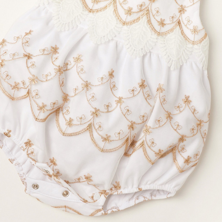 Giggles Lace Detail Sleeveless Romper