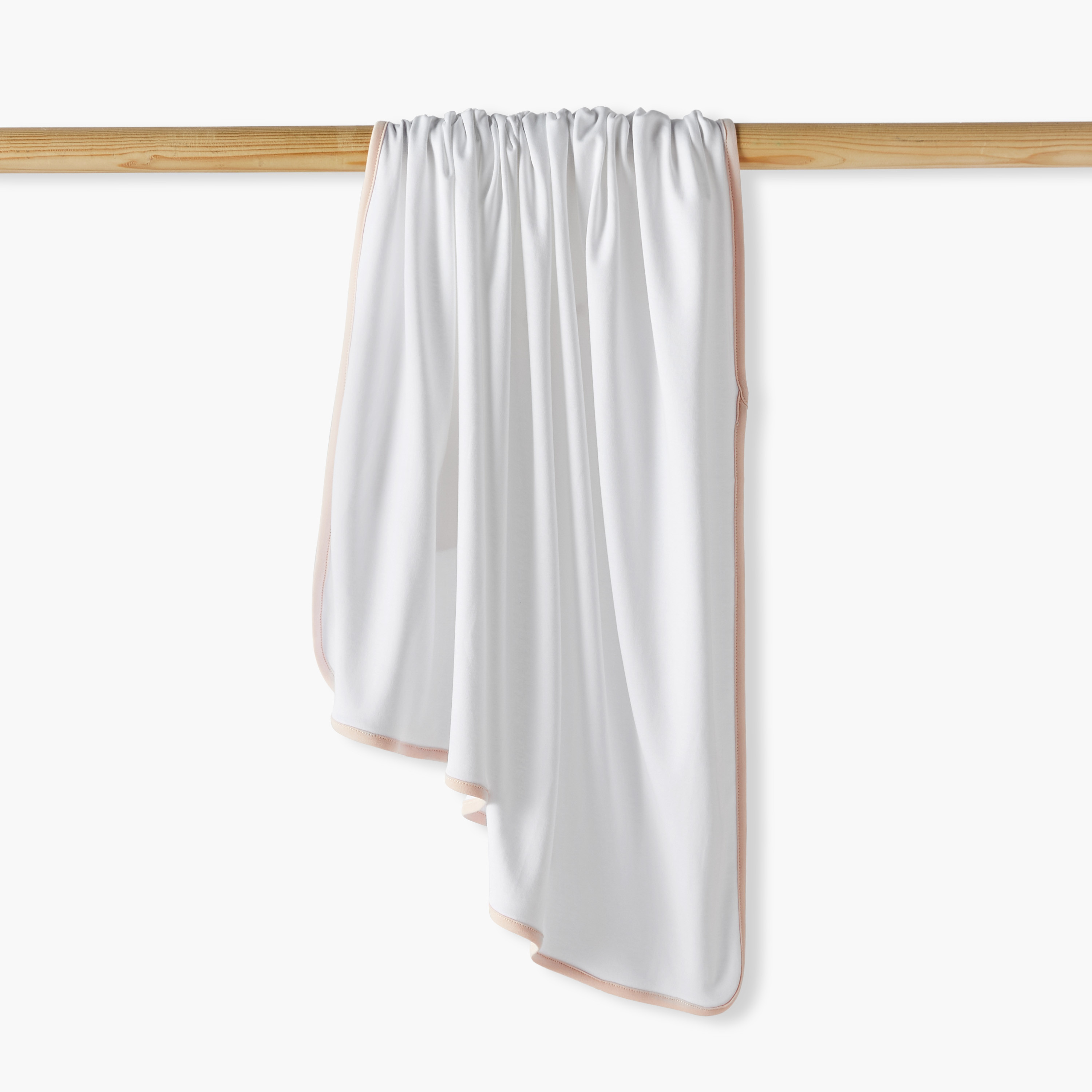Giggles Panelled Receiving Blanket with Bow Accent - 70x70 cm-baby-nursery-blanketsandswaddles-receivingblankets-image-1