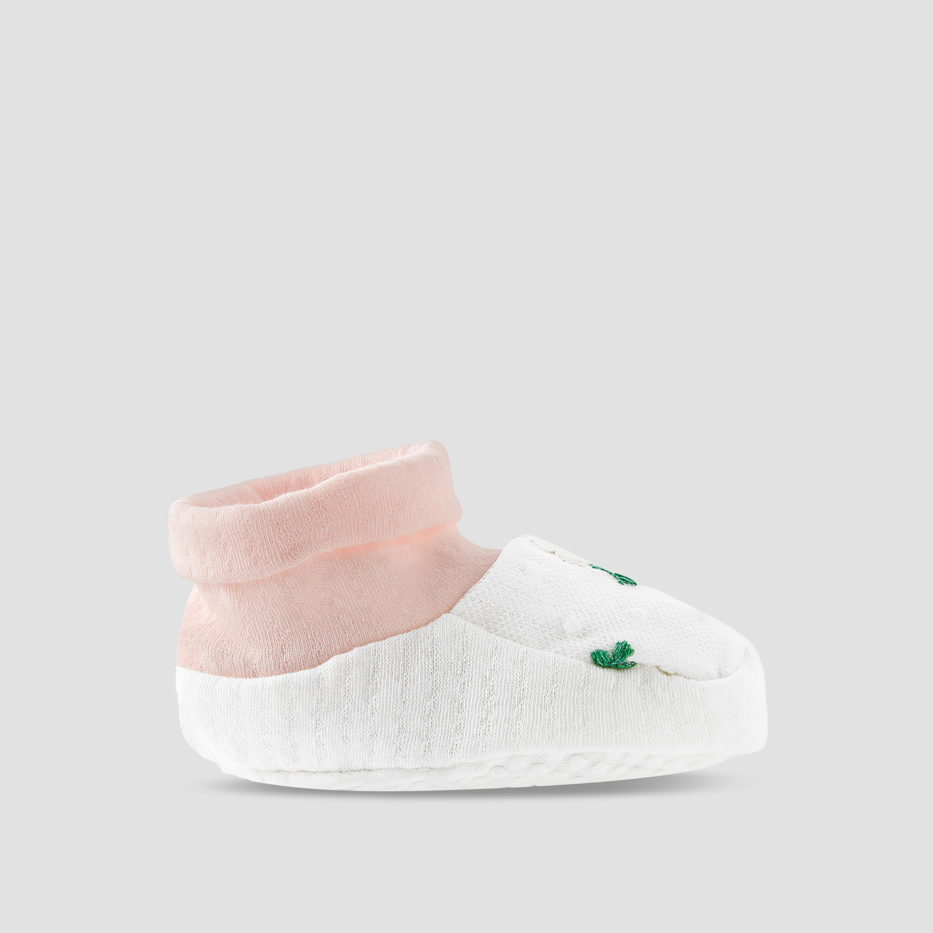 Giggles Booties with Floral Embroidery-baby-girls-shoes-booties-image-3