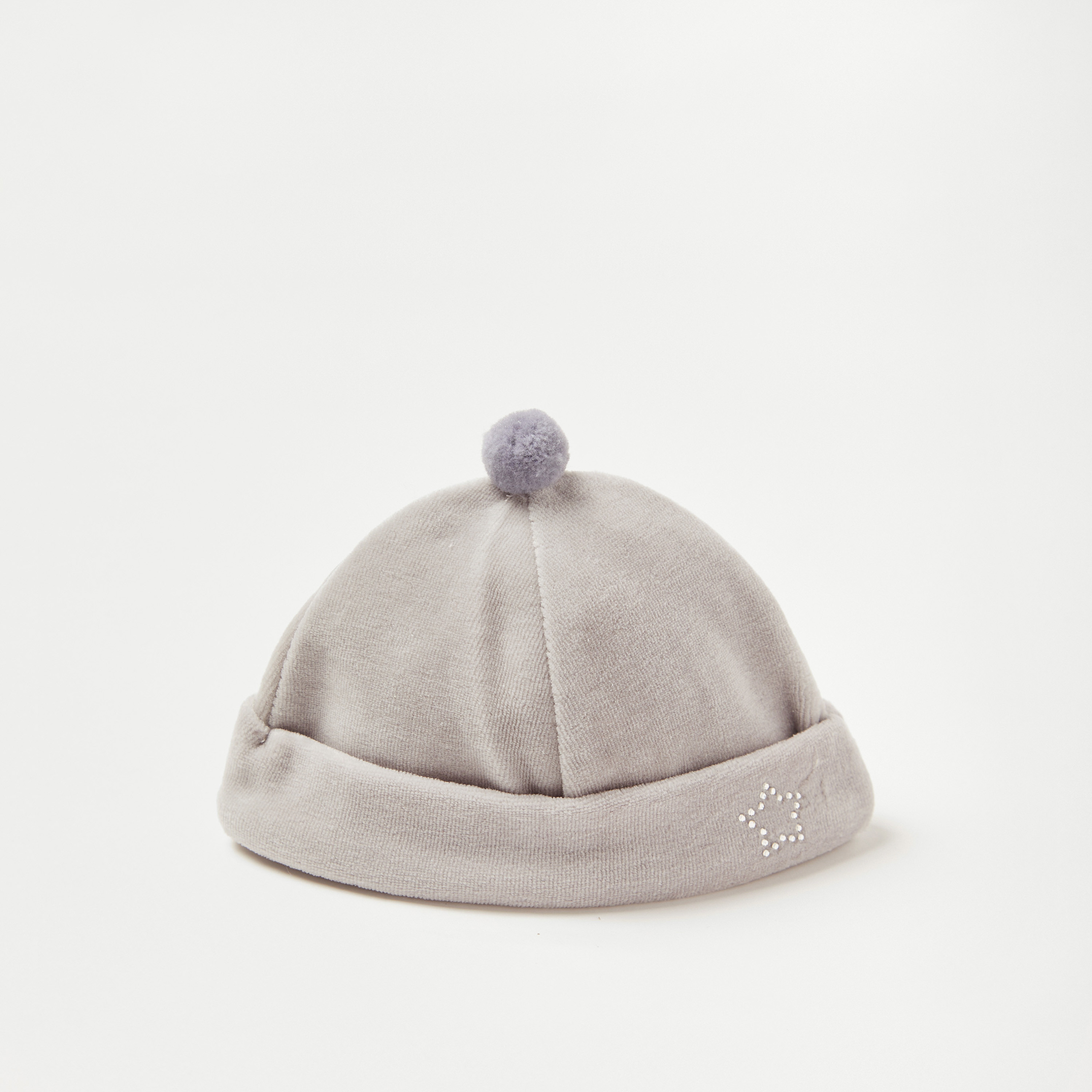 Giggles Cap with Embellished Detail-baby-girls-clothing-winterwear-winteraccessories-image-3