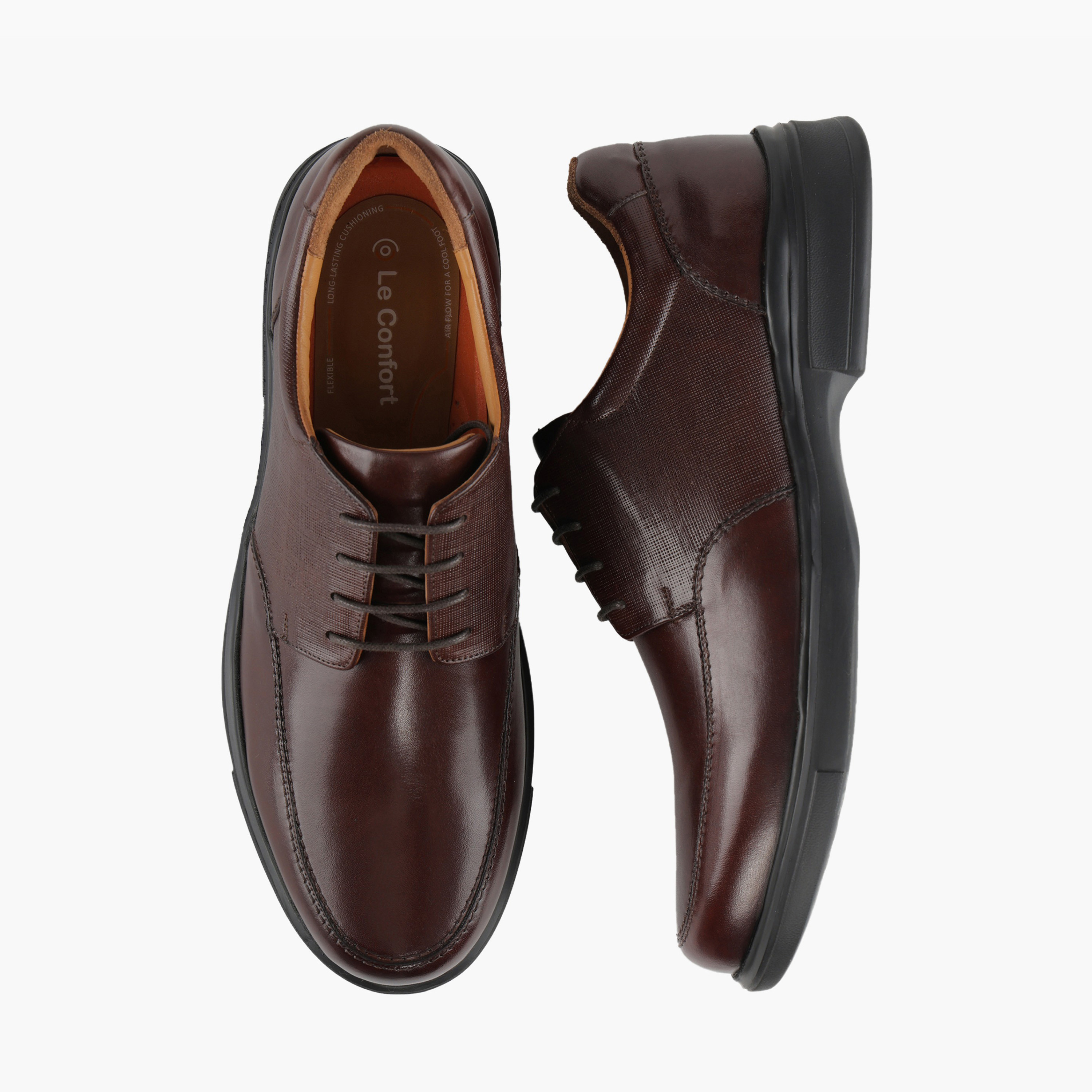حذاء ديربي جلد برباط للرجال من لو كونفورت-men-shoes-formalshoes-image-1