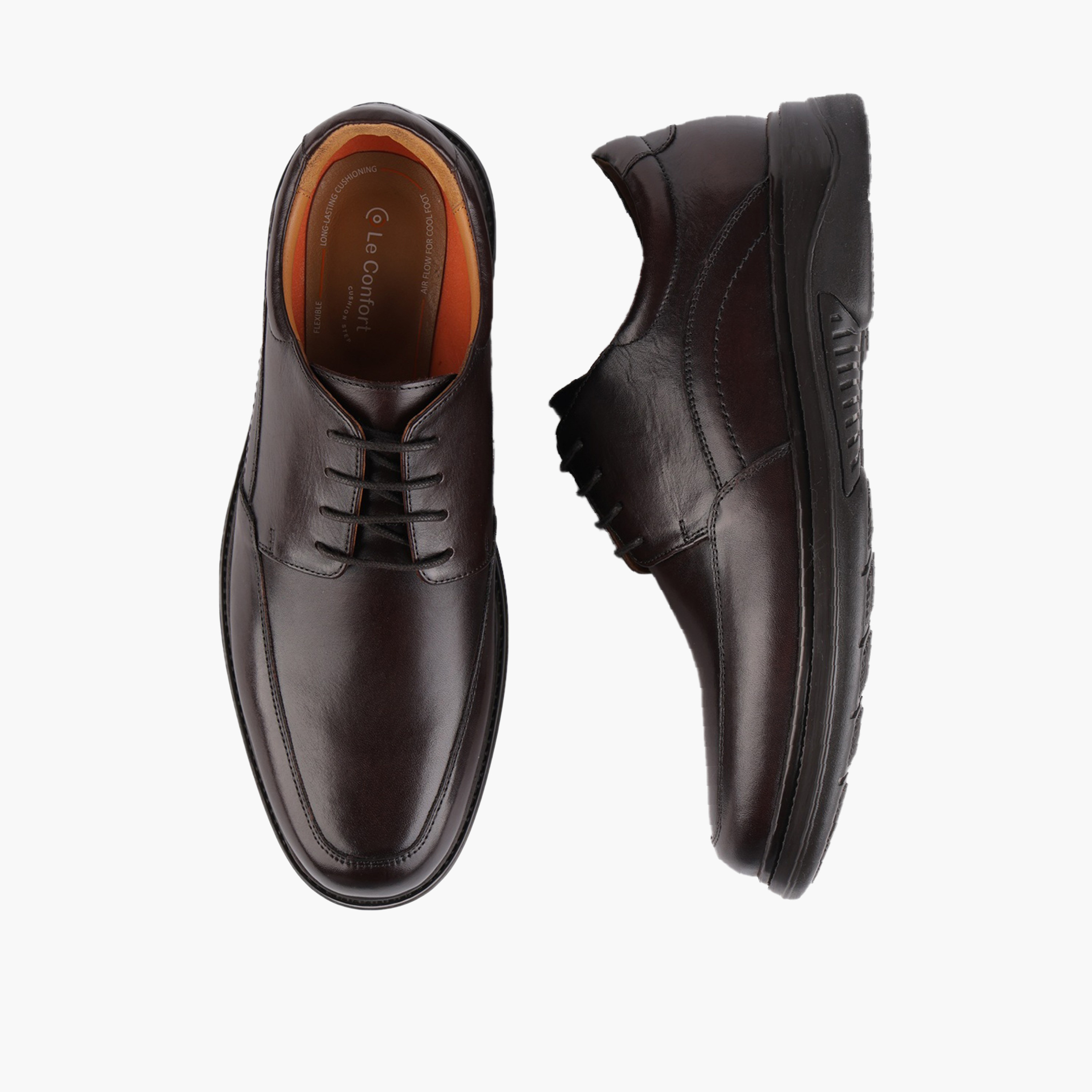 حذاء ديربي جلد برباط للرجال من لو كونفورت-men-shoes-formalshoes-image-1