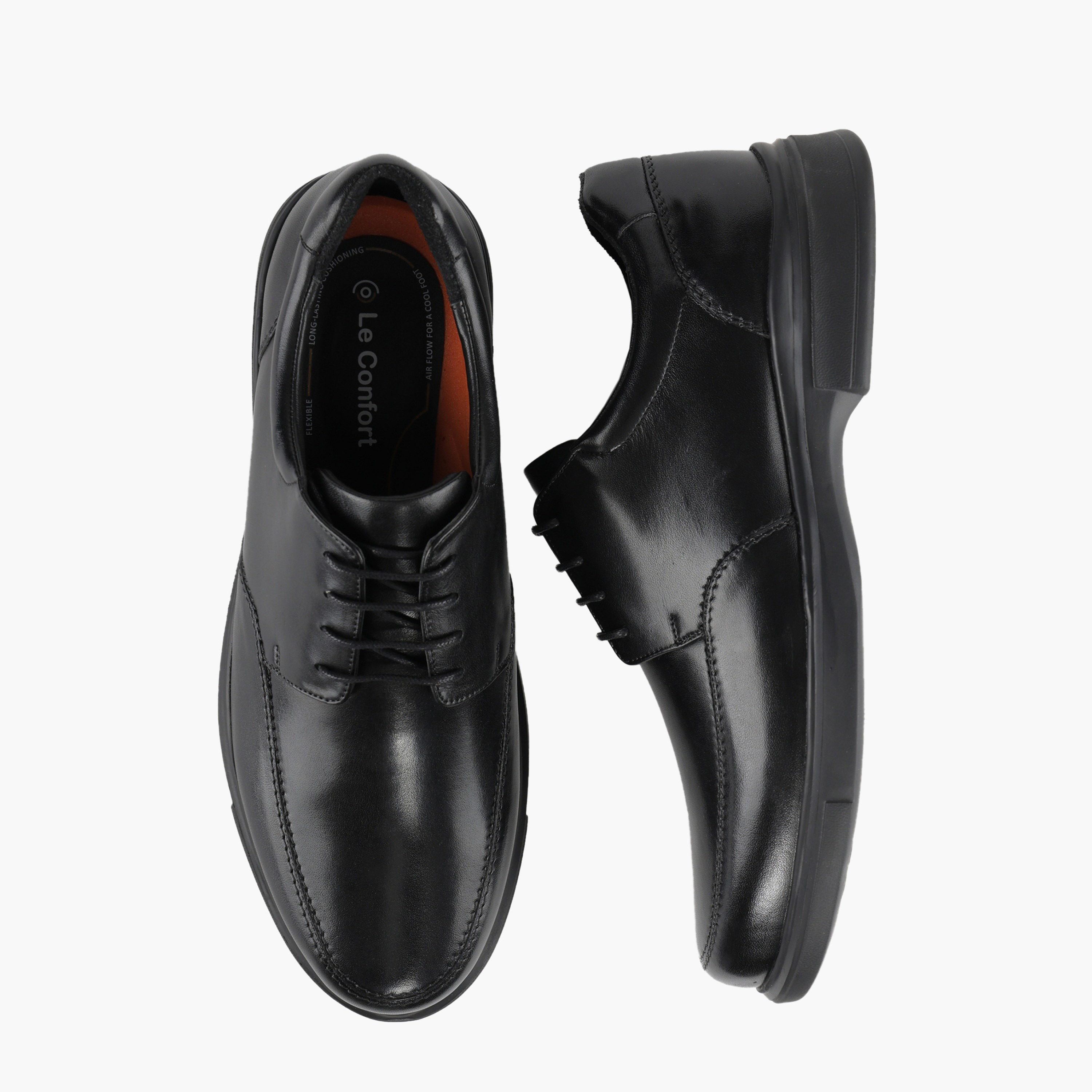 Le Confort Men Lace-Up Leather Derby Shoes-men-shoes-formalshoes-image-1
