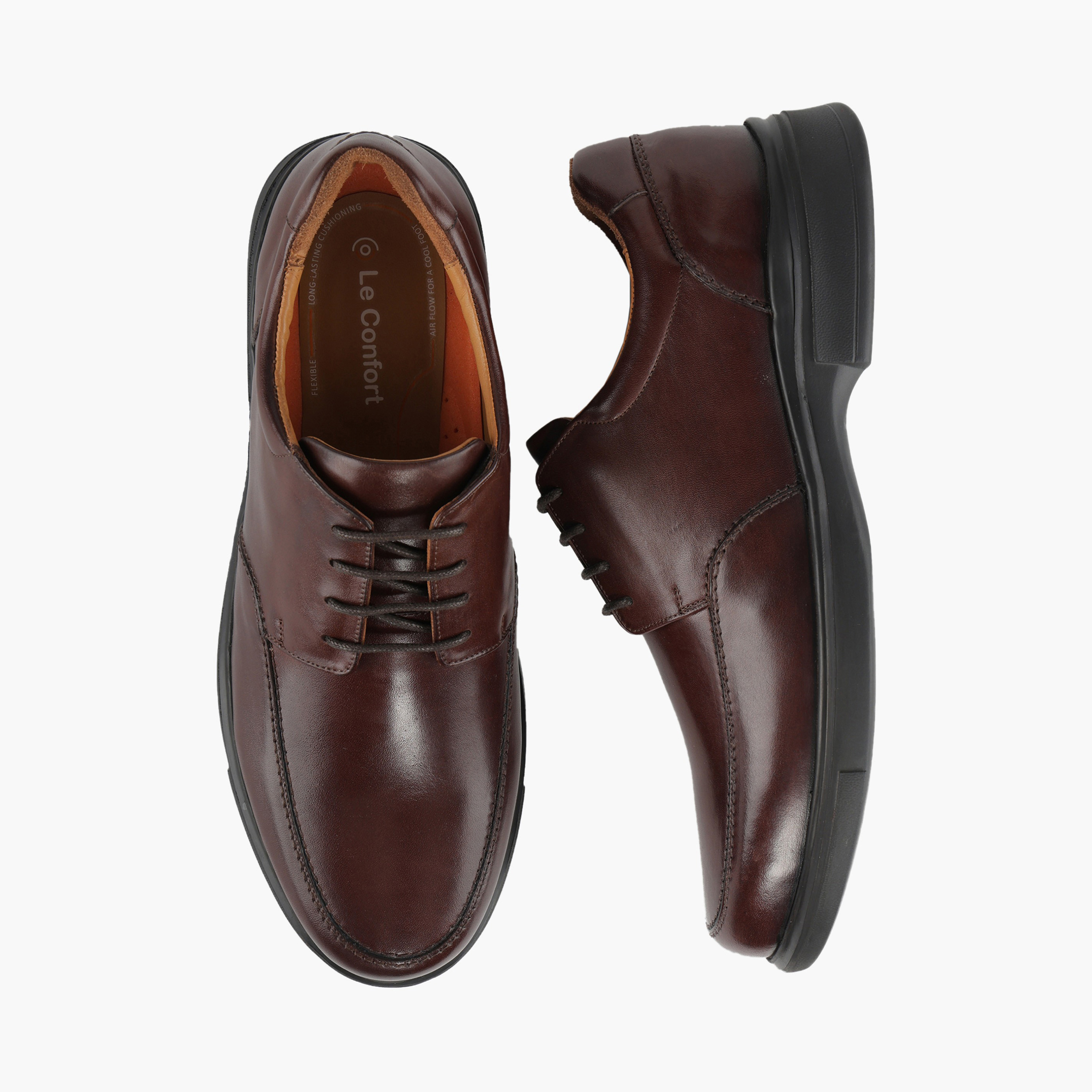 Le Confort Men Lace-Up Leather Derby Shoes-men-shoes-formalshoes-image-1