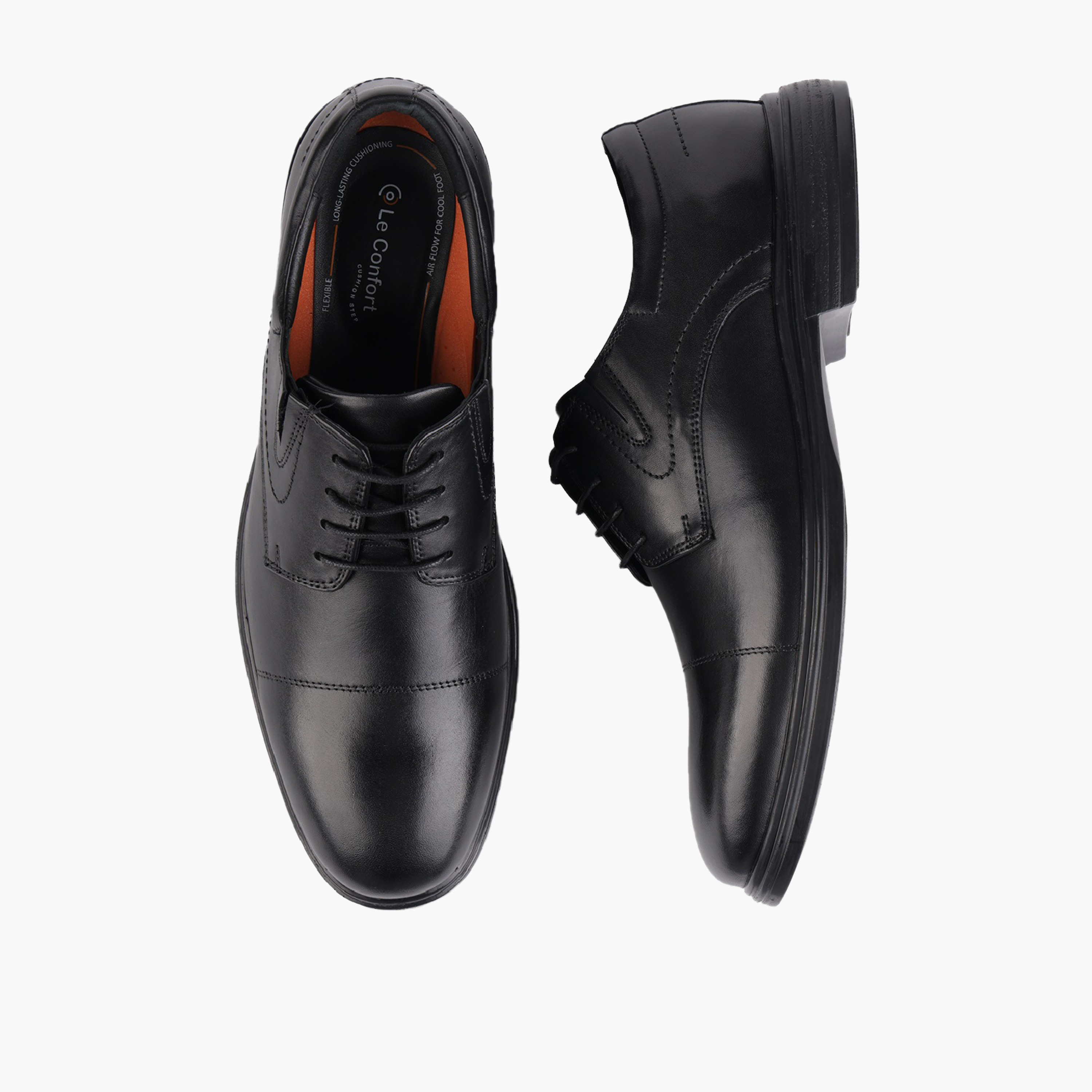 حذاء ديربي جلد برباط للرجال من لو كونفورت-men-shoes-formalshoes-image-1