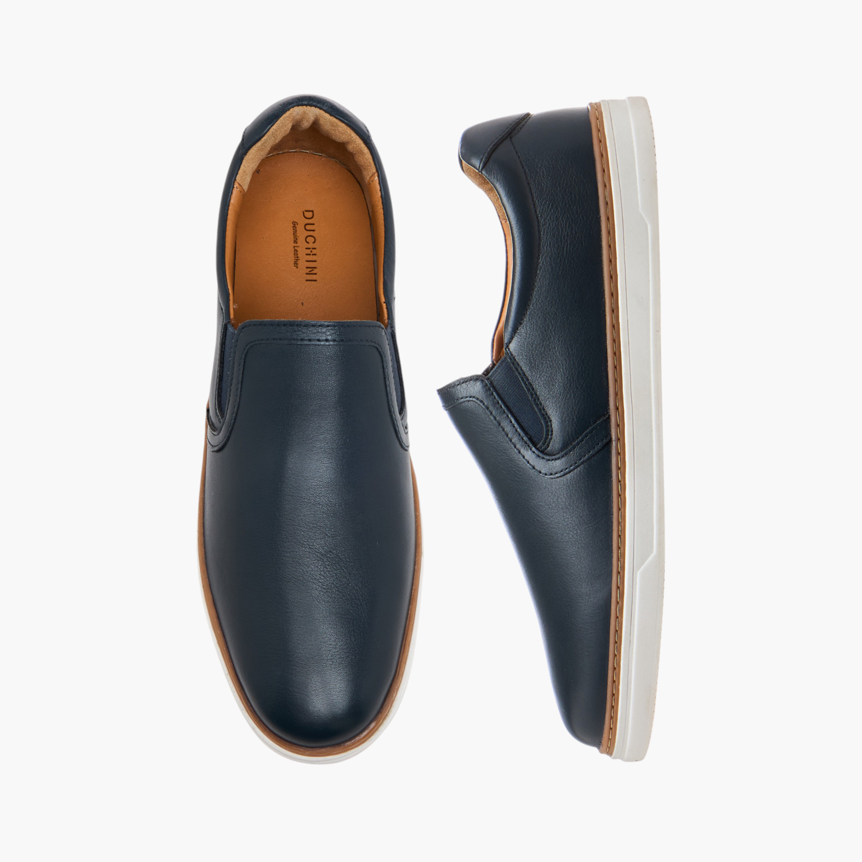 Duchini Men's Leather Textured Slip-On Loafers-men-shoes-loafersandmoccasins-image-1