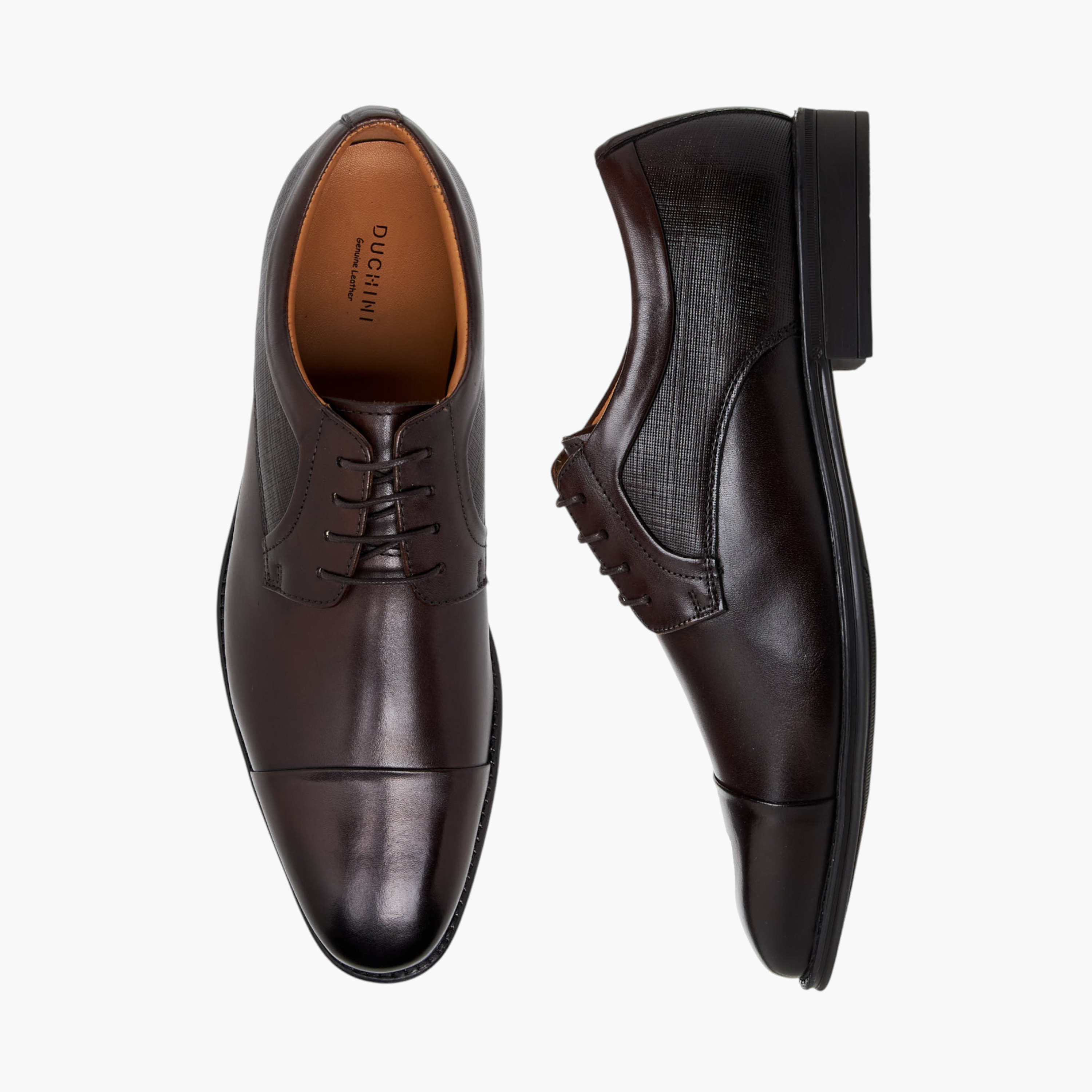 Duchini Men Genuine Leather Lace-Up Derby Shoes-men-shoes-formalshoes-image-1