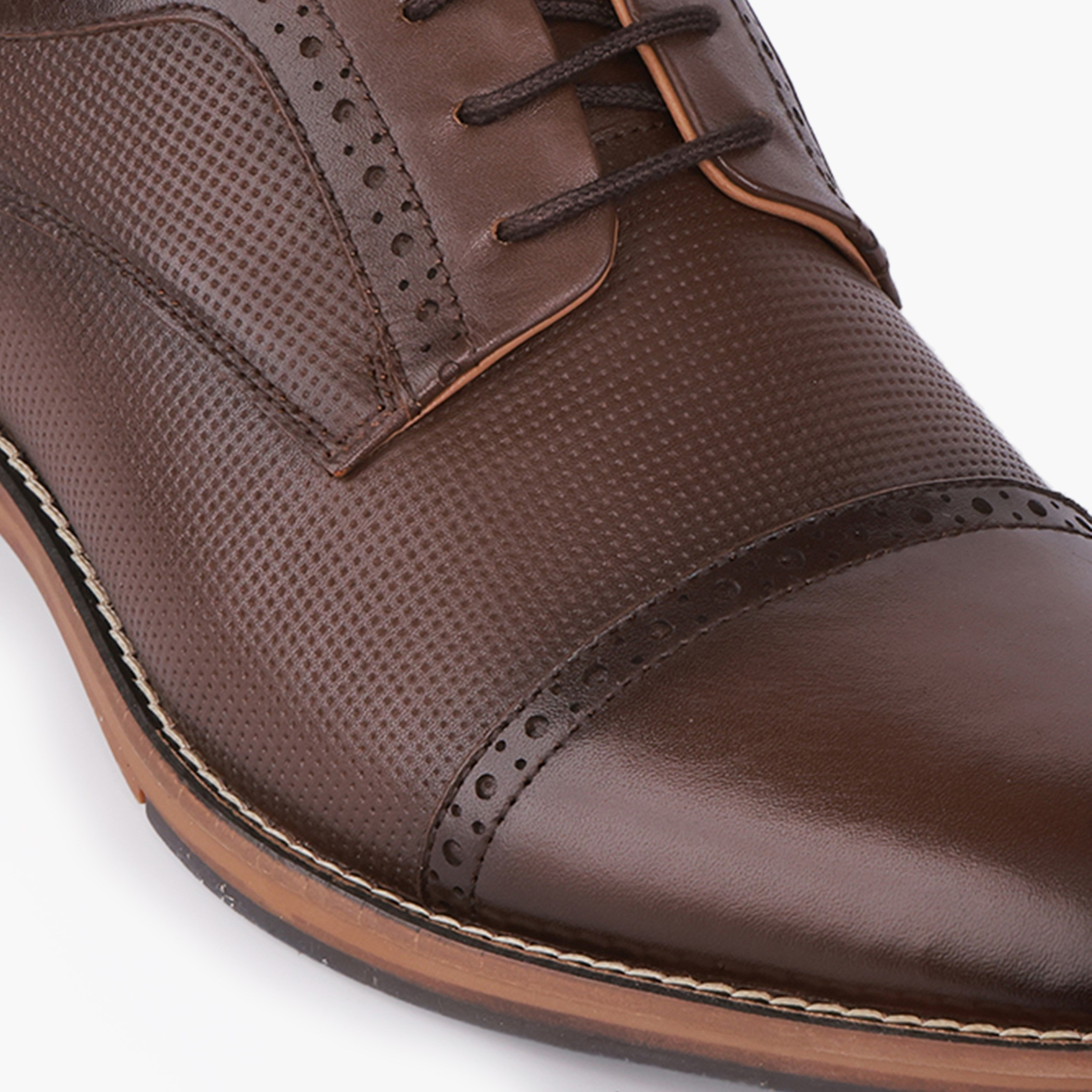 Duchini Men Genuine Leather Lace-Up Derby Shoes-men-shoes-formalshoes-image-4