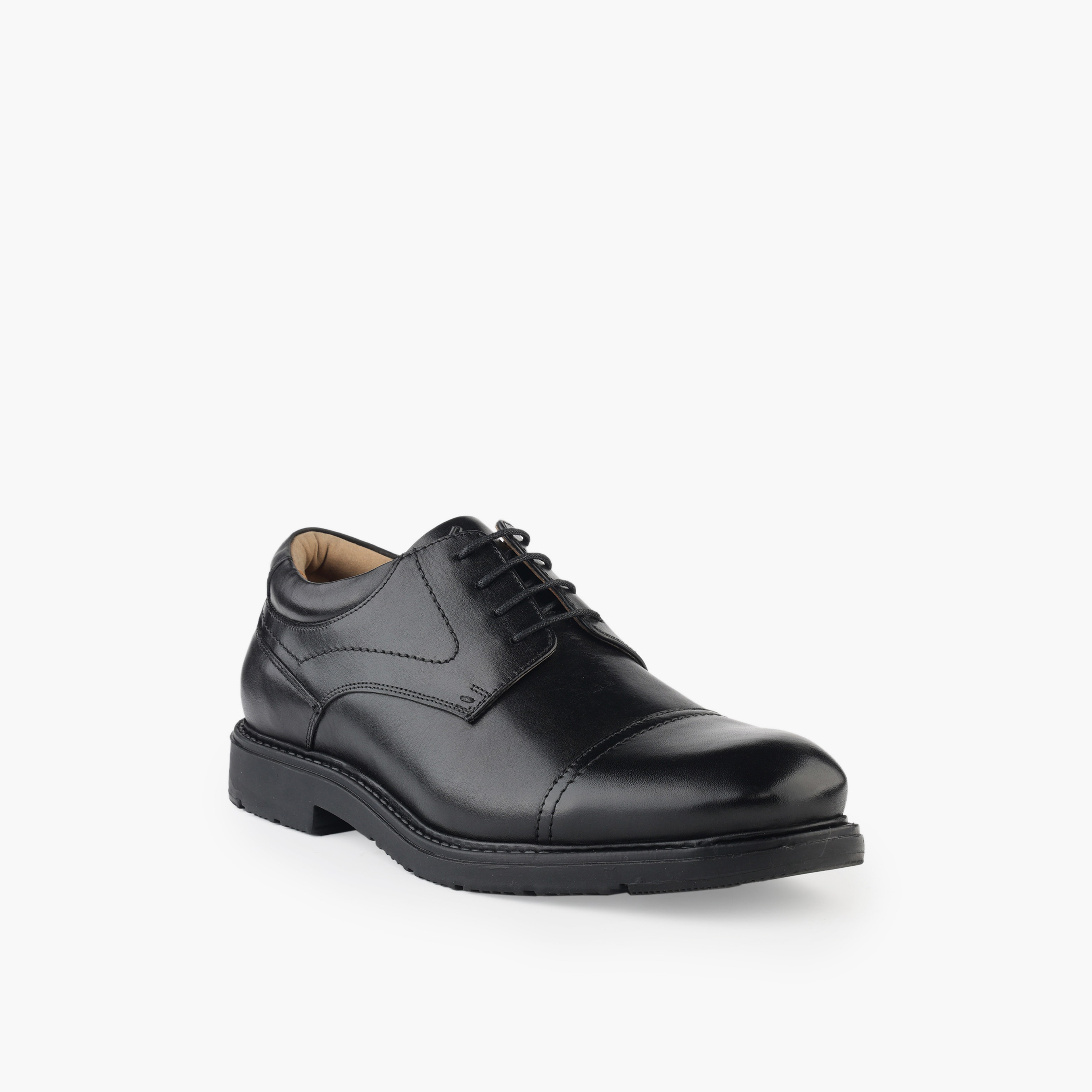 Duchini Men Genuine Leather Lace-Up Derby Shoes-men-shoes-formalshoes-image-2