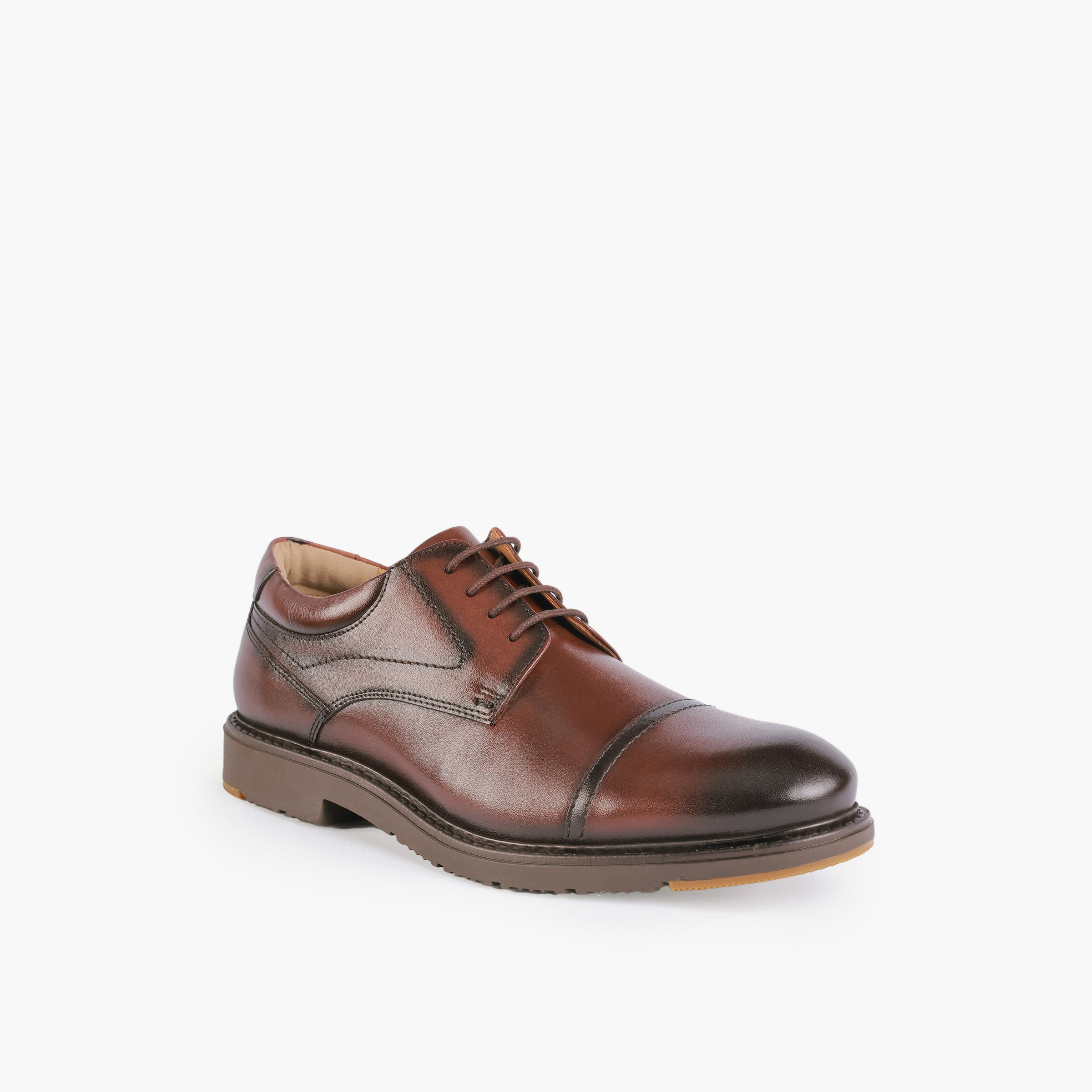 Duchini Men Genuine Leather Lace-Up Derby Shoes-men-shoes-formalshoes-image-2