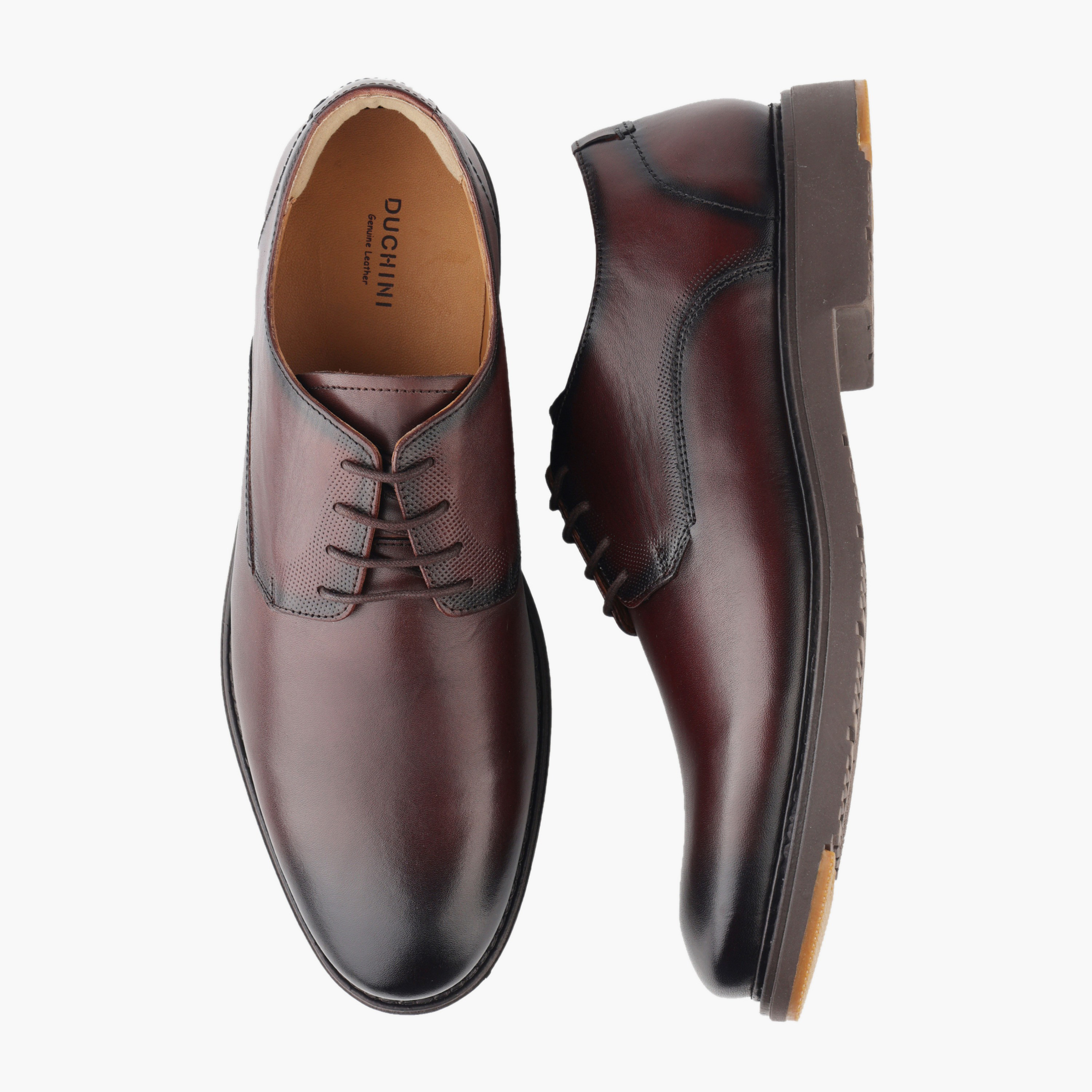 Duchini Men Genuine Leather Lace-Up Derby Shoes-men-shoes-formalshoes-image-1
