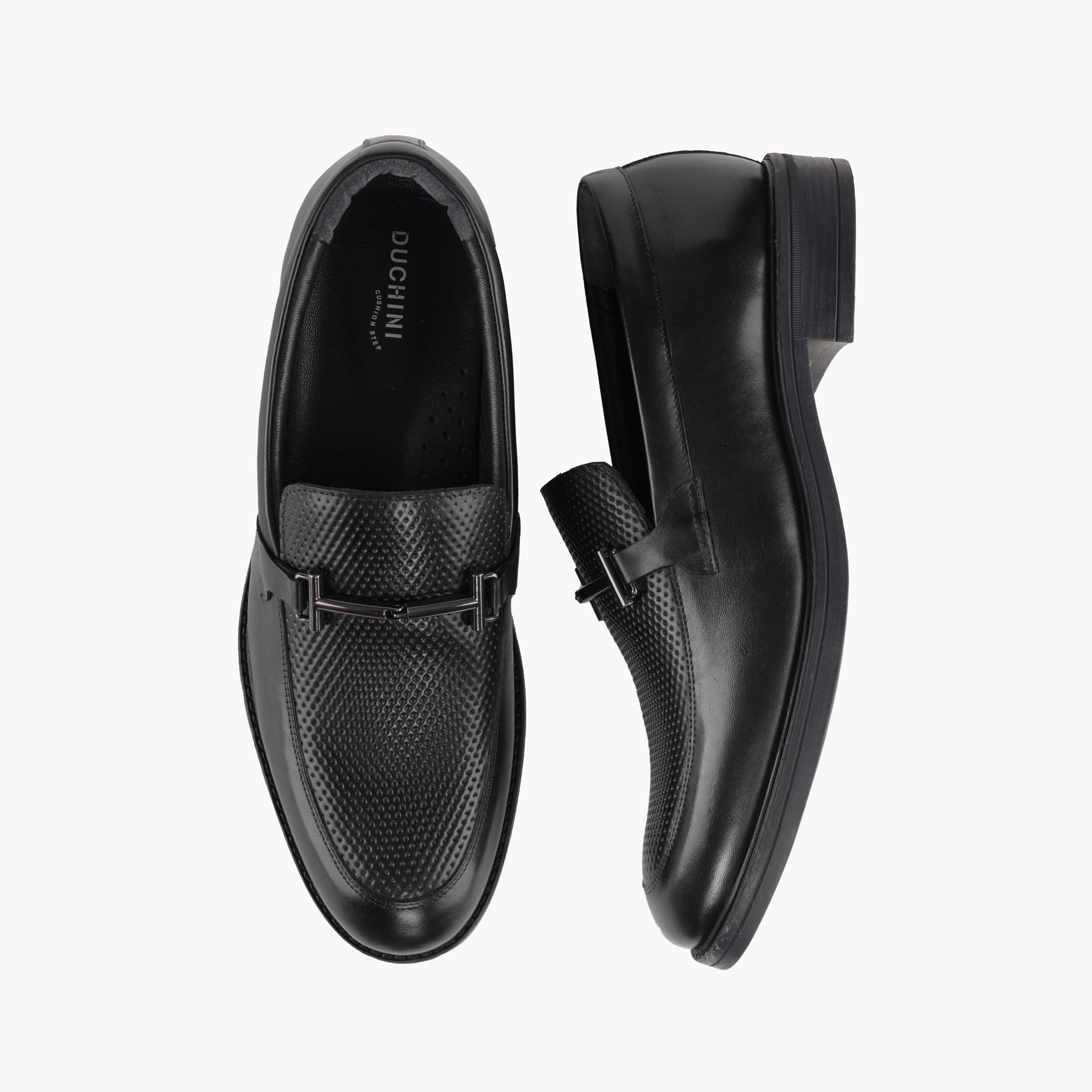 Duchini Men Horsebit Detail Leather Loafers-men-shoes-formalshoes-image-1