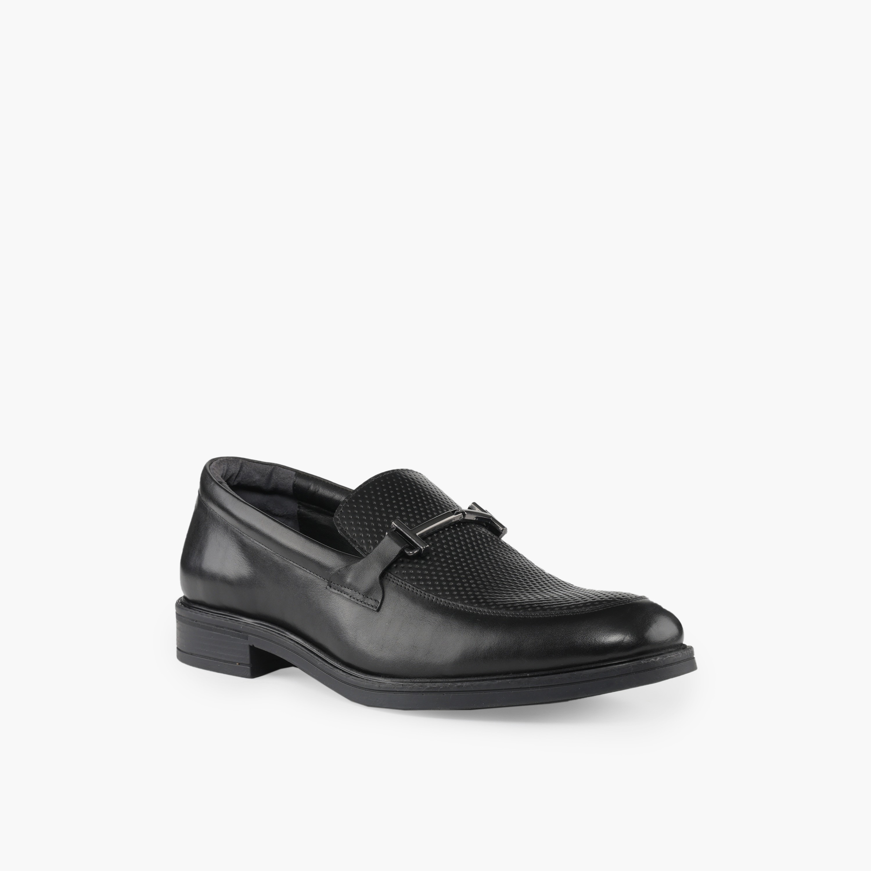 Duchini Men Horsebit Detail Leather Loafers-men-shoes-formalshoes-image-2