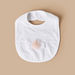 Giggles Textured Bib with Floral Trim and Button Closure-Bibs and Burp Cloths-thumbnail-0