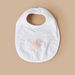 Giggles Textured Bib with Floral Trim and Button Closure-Bibs and Burp Cloths-thumbnail-2