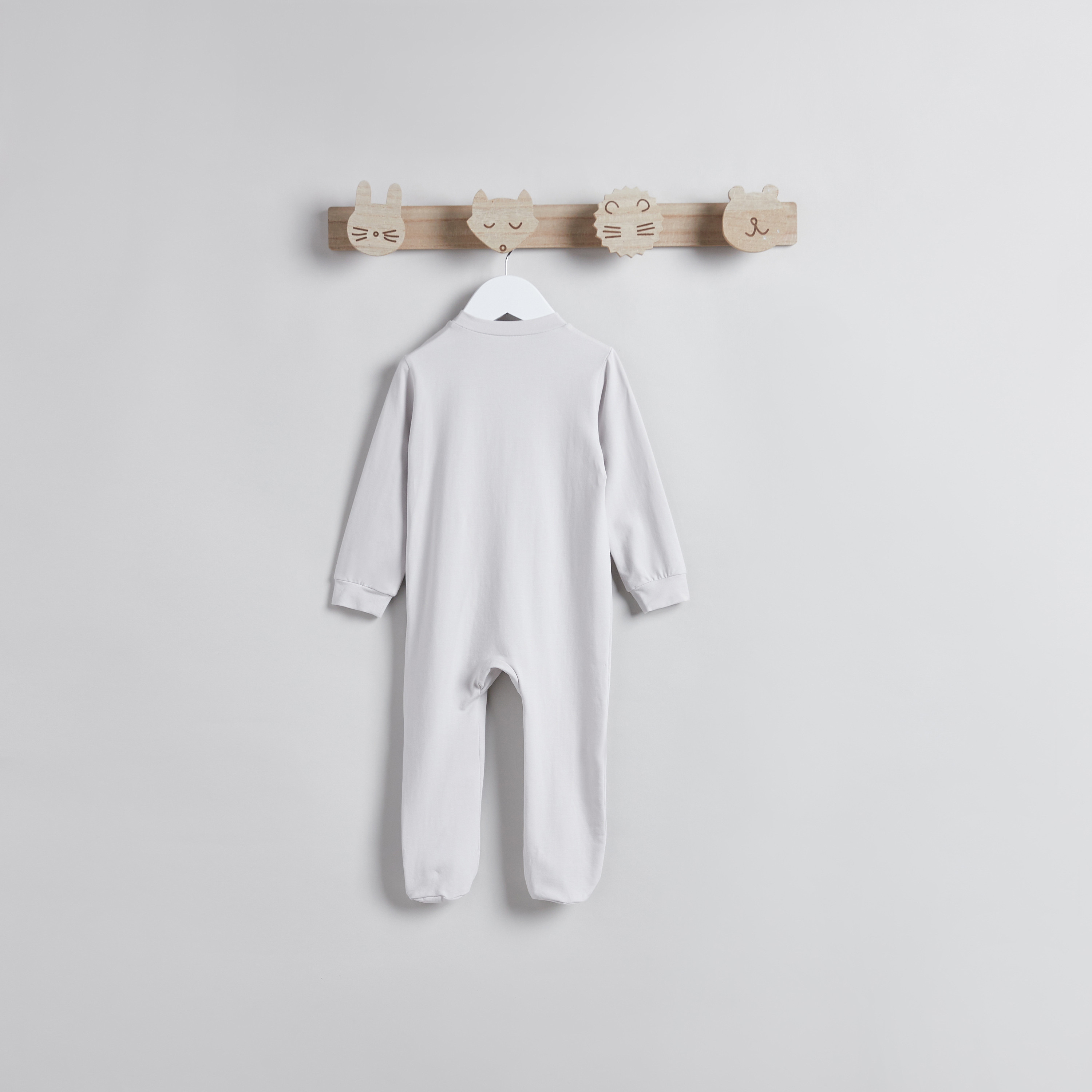 Juniors Horse Applique Sleepsuit with Round Neck and Long Sleeves-baby-boys-clothing-nightwear-sleepsuits-image-2
