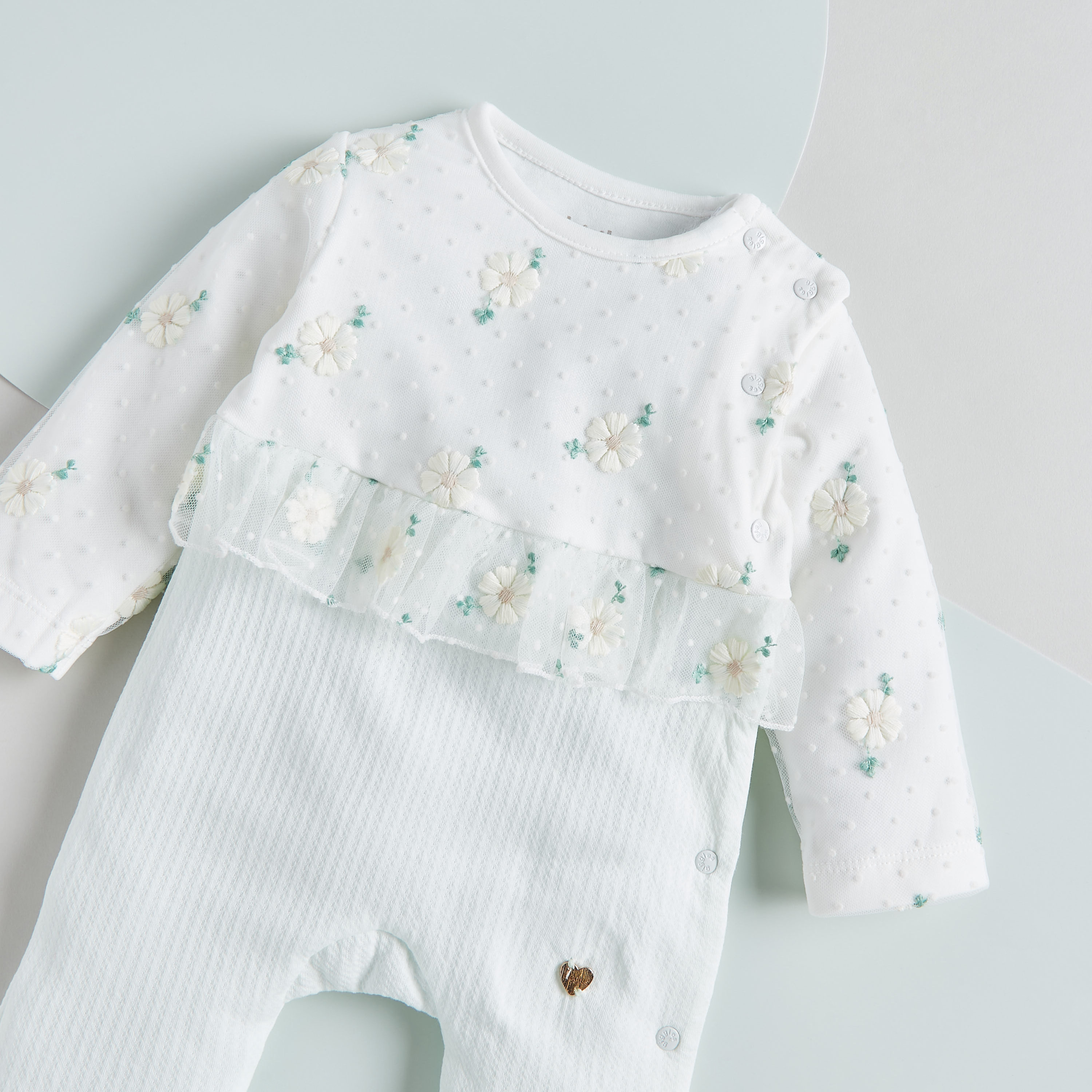 Giggles Floral Embroidered Sleepsuit with Long Sleeves-baby-girls-clothing-nightwear-sleepsuits-image-3