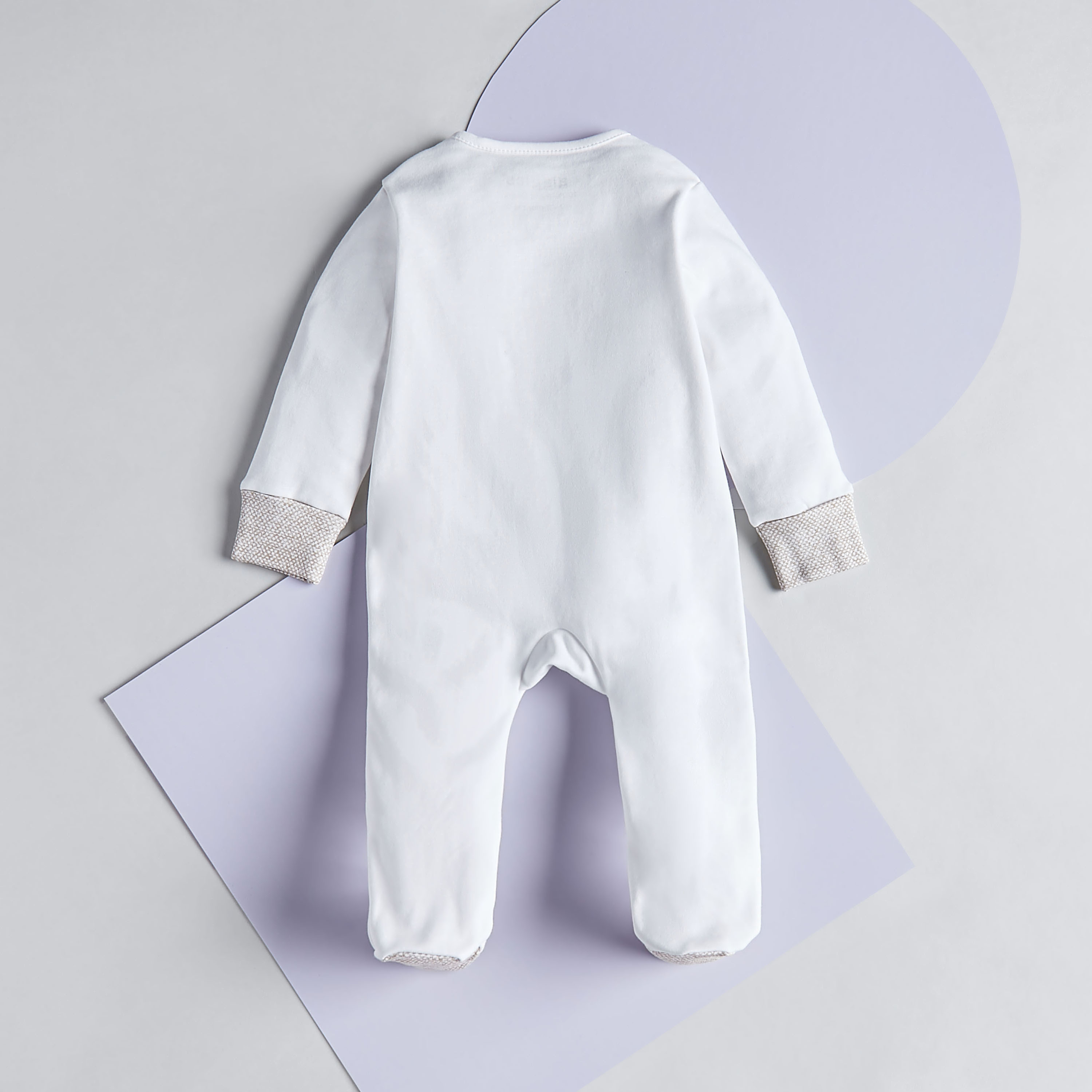 Giggles Bunny Applique Cotton Closed Feet Sleepsuit-baby-boys-clothing-nightwear-sleepsuits-image-4
