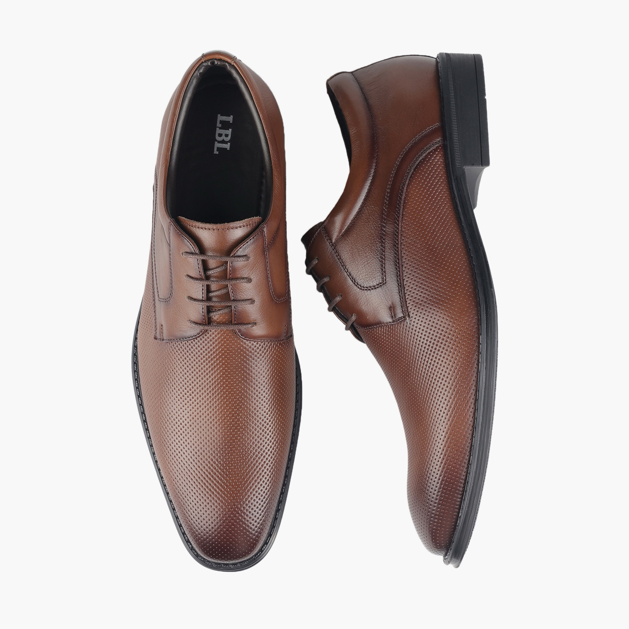 LBL by Shoexpress Men Lace-Up Leather Derby Shoes-men-shoes-formalshoes-image-1