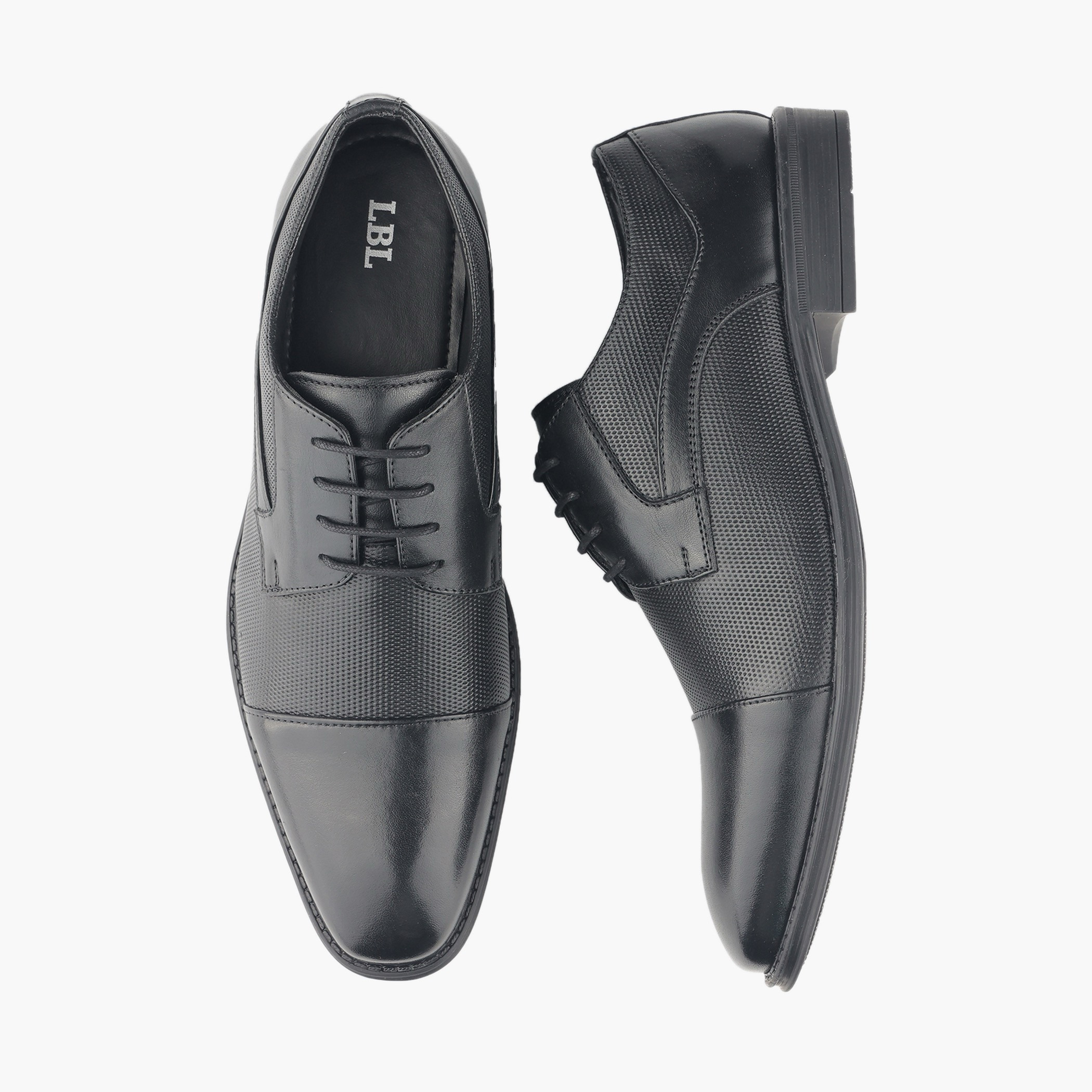 LBL by Shoexpress Men Lace-Up Leather Derby Shoes-men-shoes-formalshoes-image-1