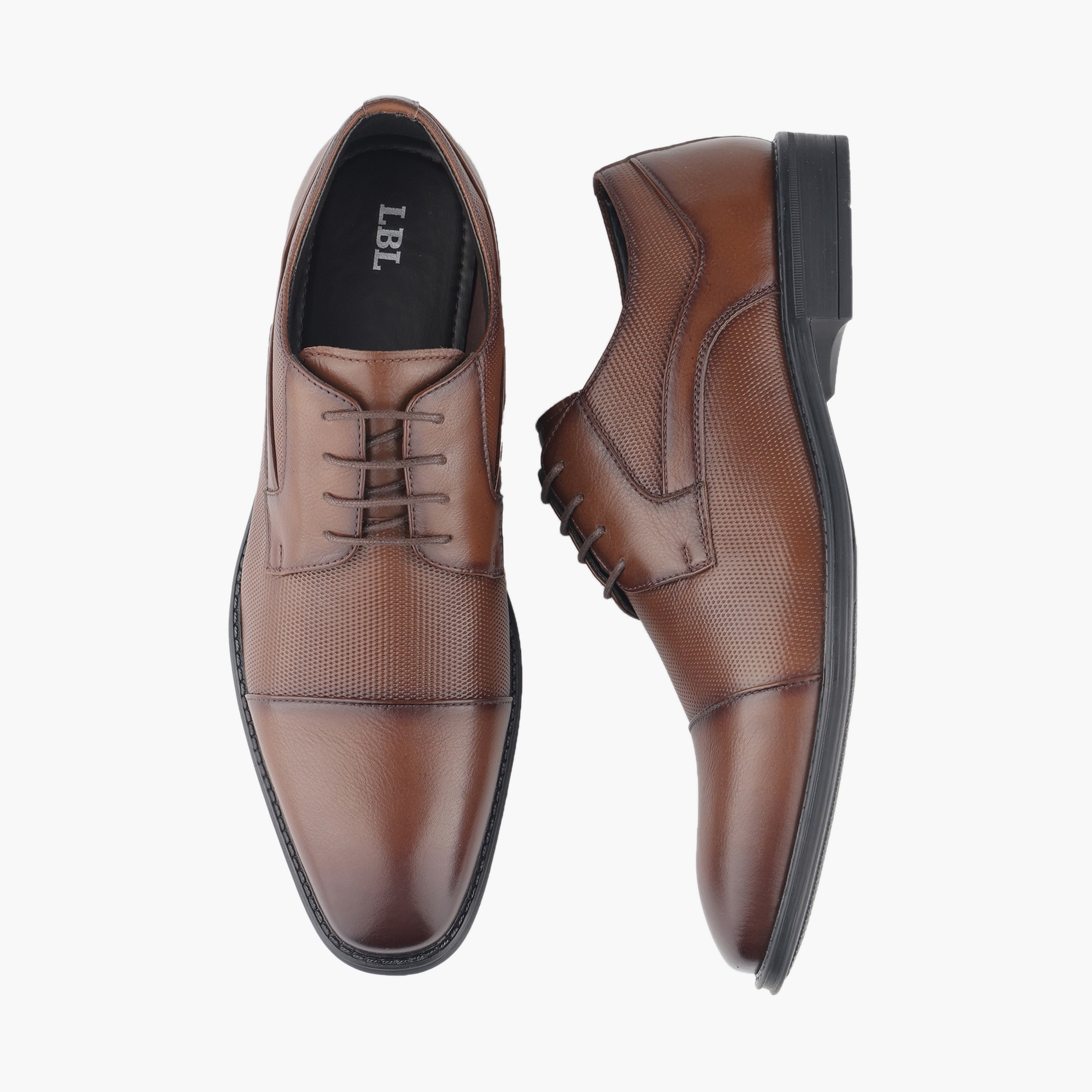 LBL by Shoexpress Men Lace-Up Leather Derby Shoes-men-shoes-formalshoes-image-1