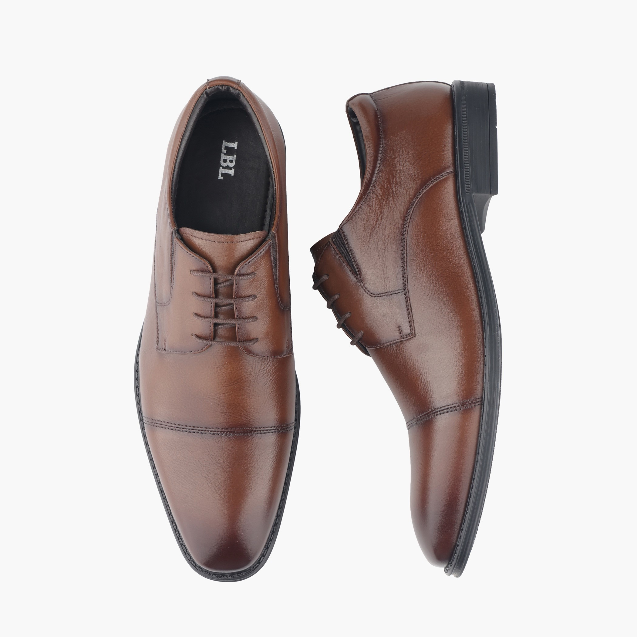 LBL by Shoexpress Men Lace-Up Leather Derby Shoes-men-shoes-formalshoes-image-1