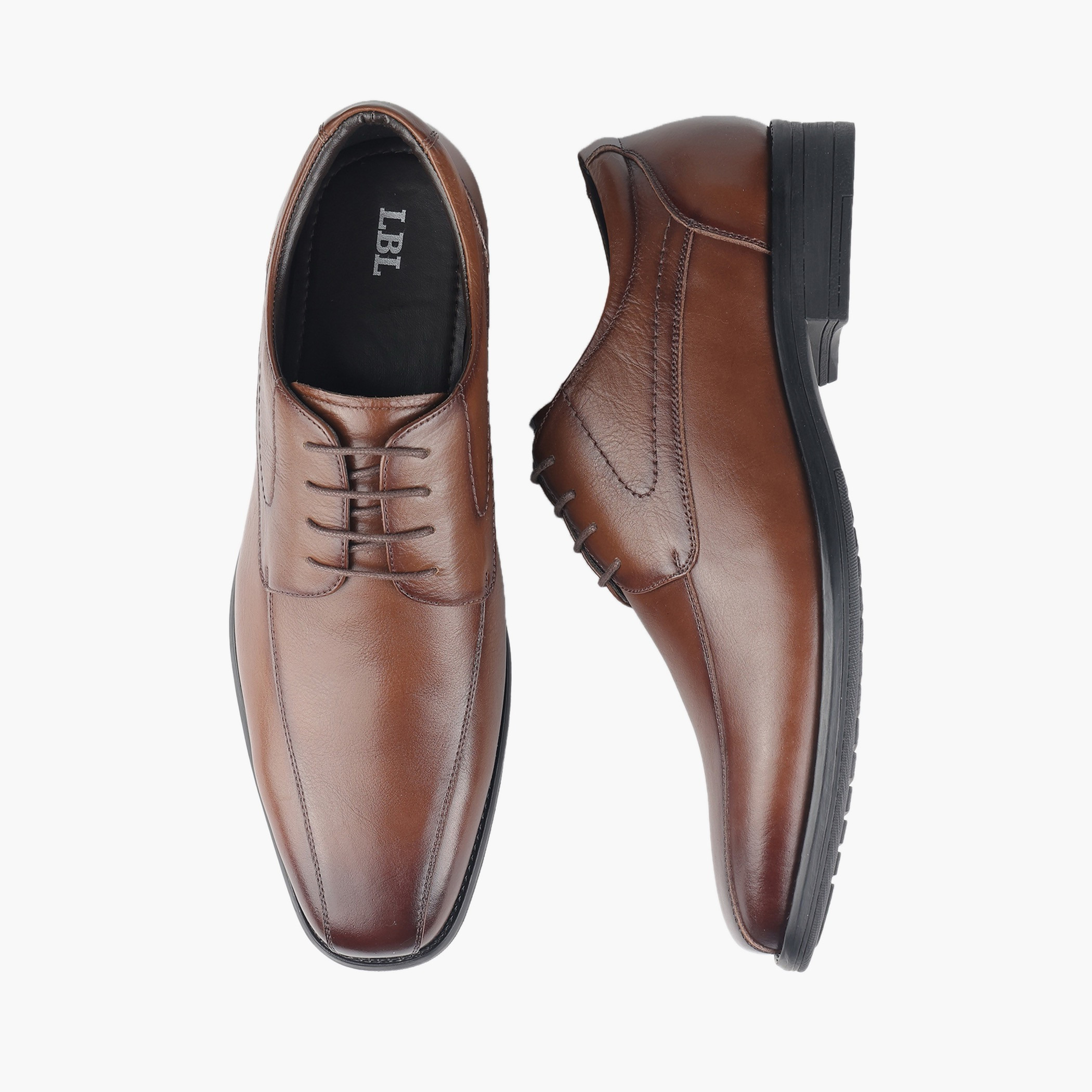 LBL by Shoexpress Men Lace-Up Leather Derby Shoes-men-shoes-formalshoes-image-1