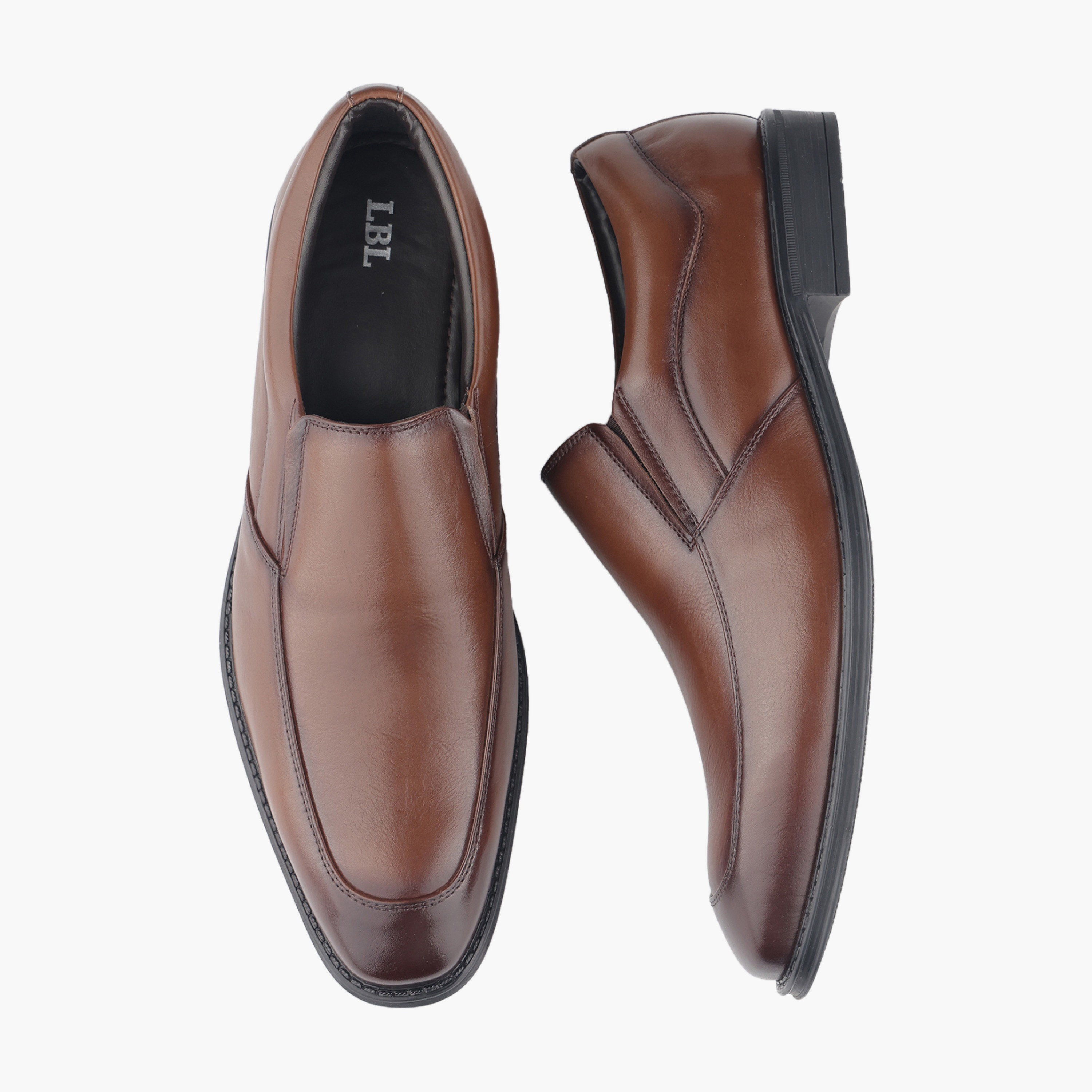 LBL by Shoexpress Men Slip-On Leather Loafers-men-shoes-formalshoes-image-1