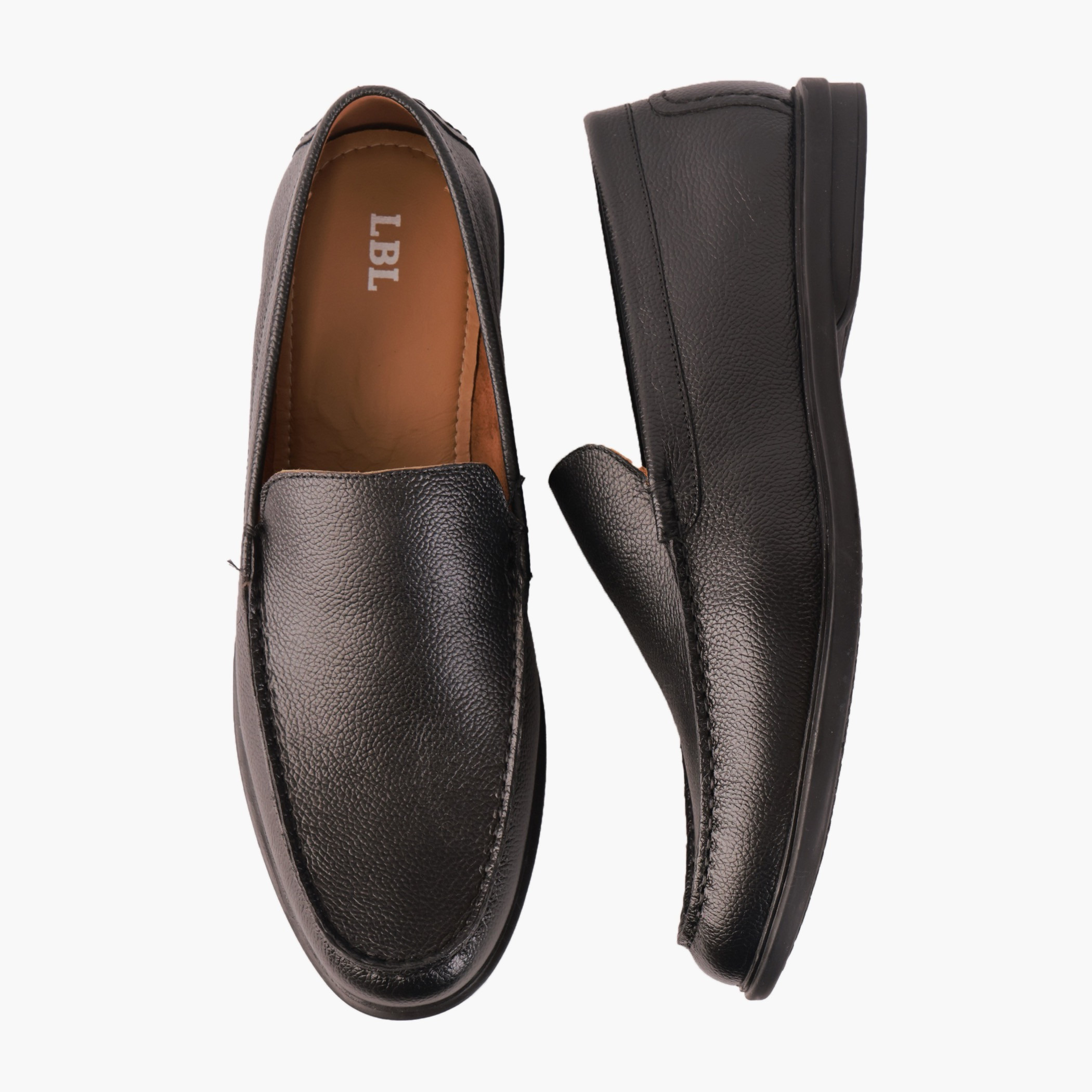 حذاء لوفر جلد سهل الارتداء للرجال إل بي إل من شو إكسبريس-men-shoes-formalshoes-image-1