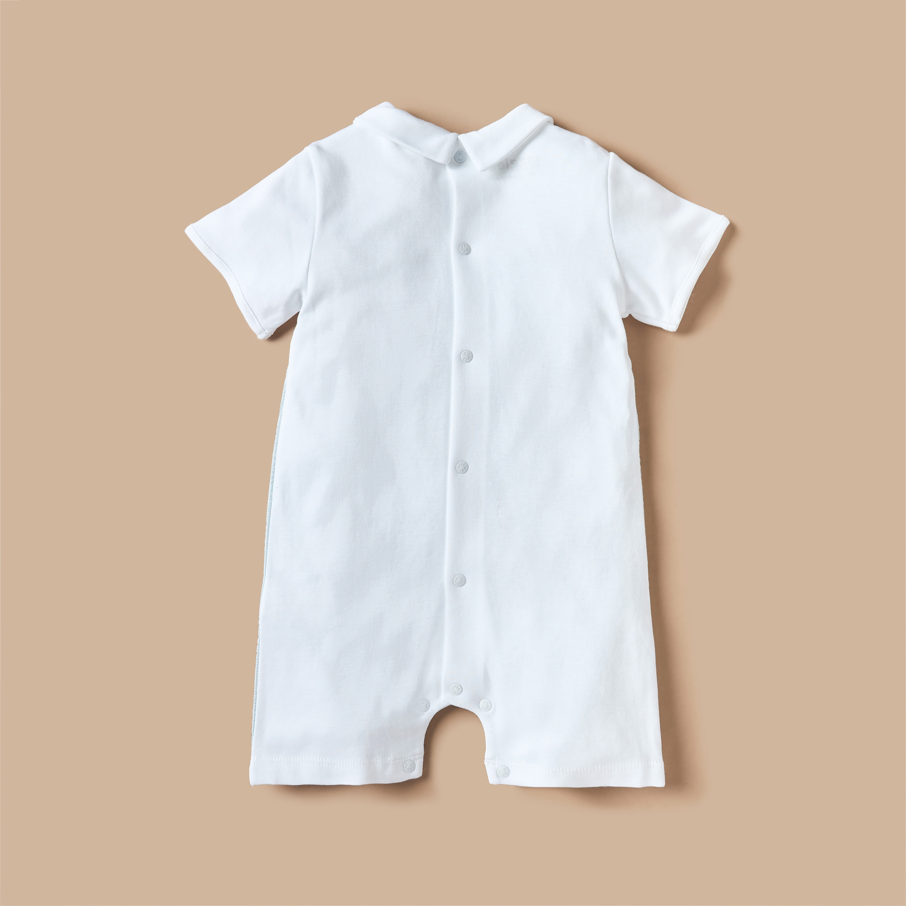 Giggles Solid Collared Romper with Short Sleeves-baby-boys-clothing-rompers-image-2