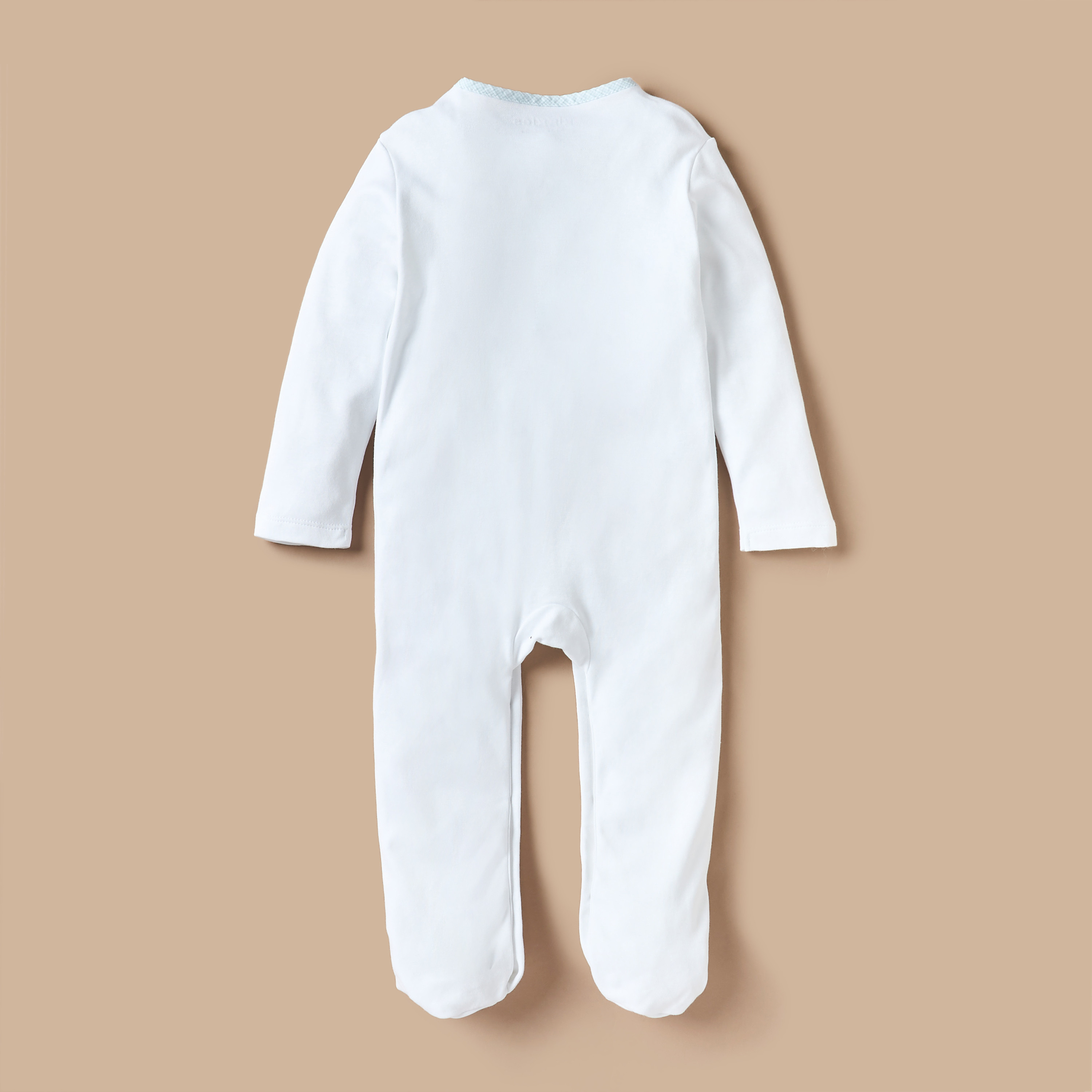 Giggles Textured Closed Feet Sleepsuit with Snap Button Closure-baby-boys-clothing-nightwear-sleepsuits-image-2