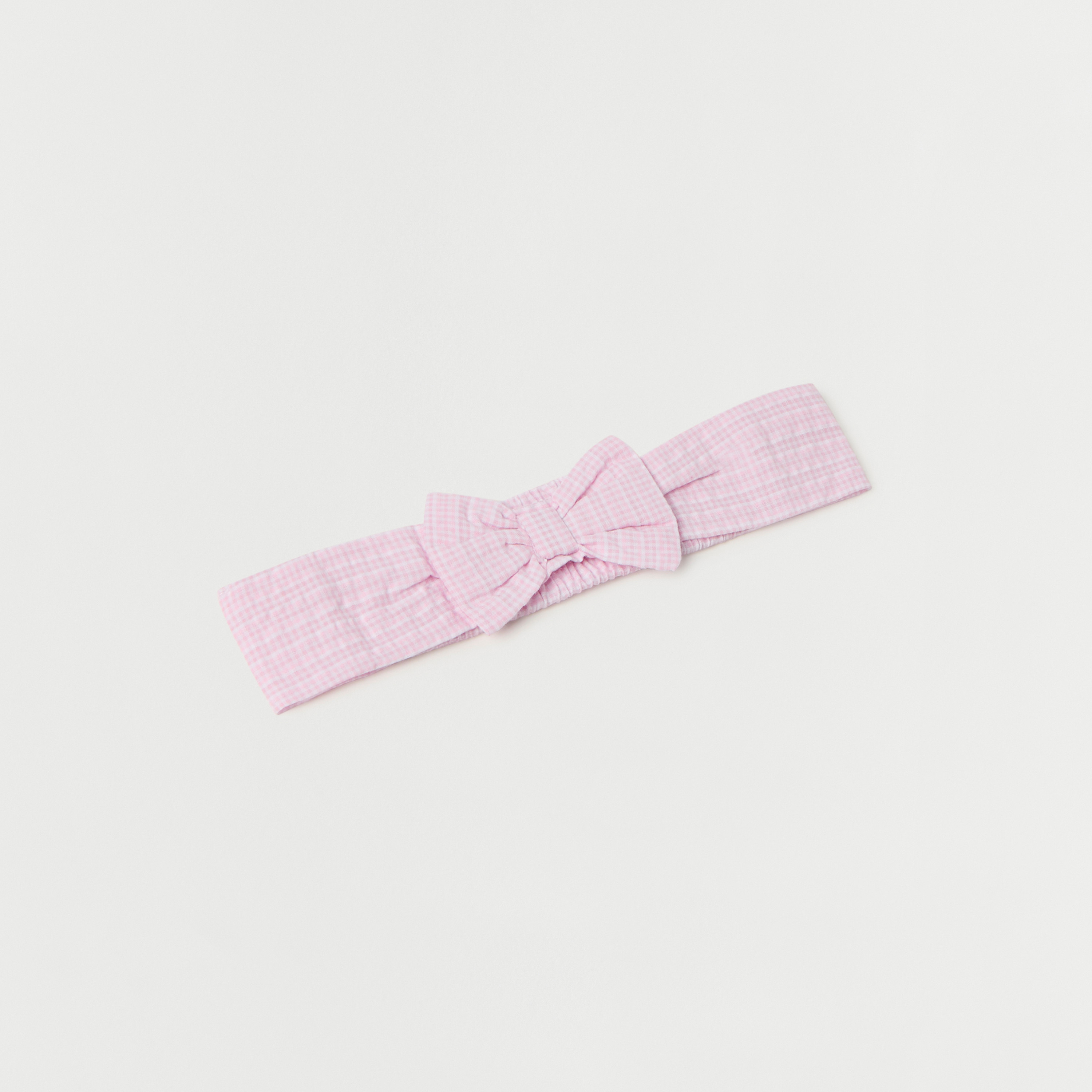 شريطة رأس كاروهات بفيونكة من جيجلز-baby-girls-accessories-hairaccessories-image-1