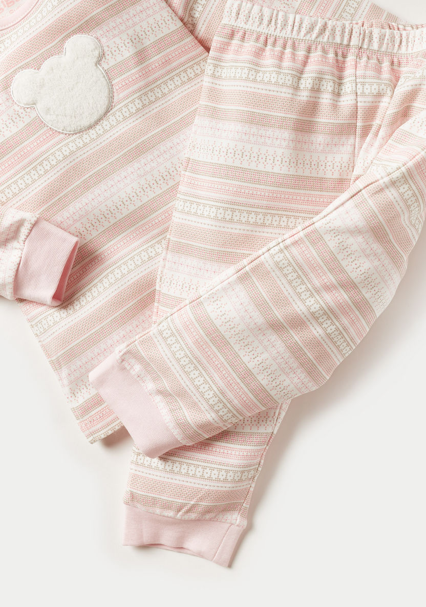 Giggles Printed T-shirt and Full Length Pyjama Set-Pyjama Sets-image-4